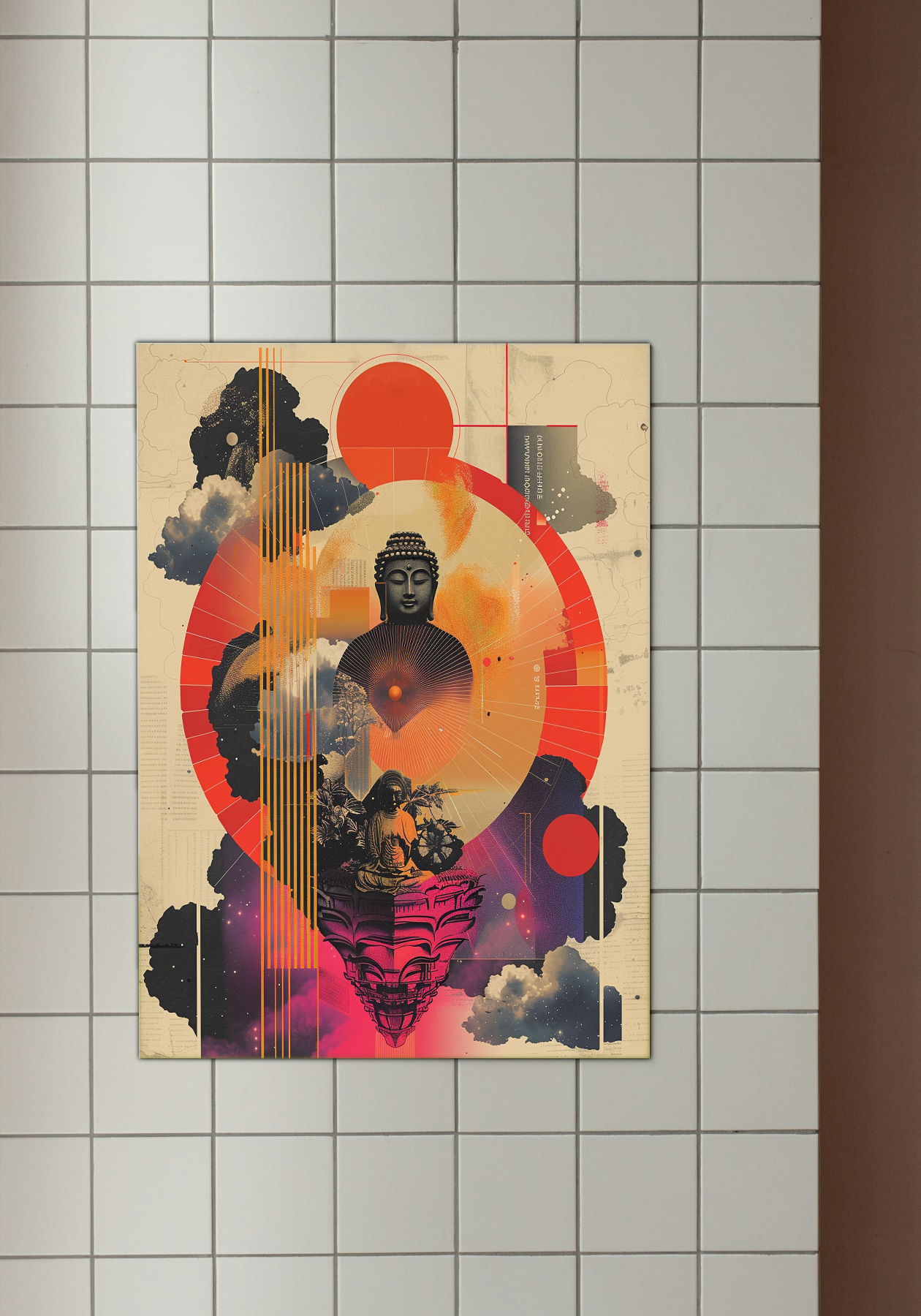 Celestial Buddha Harmony - Modern Spiritual Art Poster