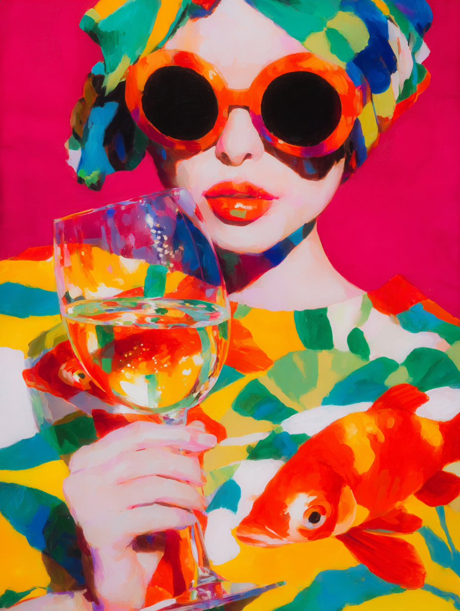 Vibrant Reflection - Colorful Modern Art Poster