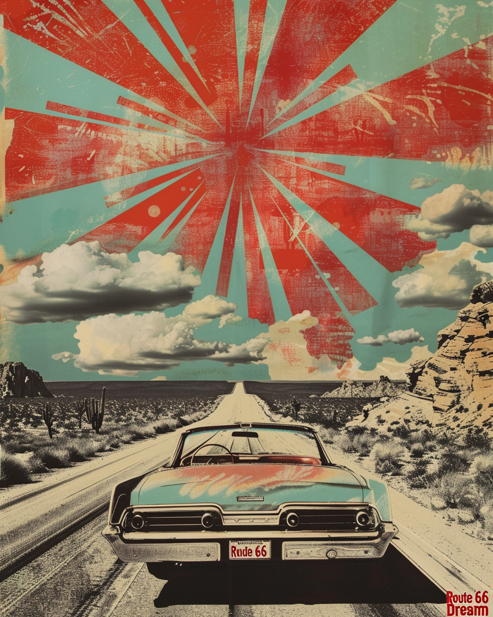 Route 66 Dream - Vintage Road Trip Poster