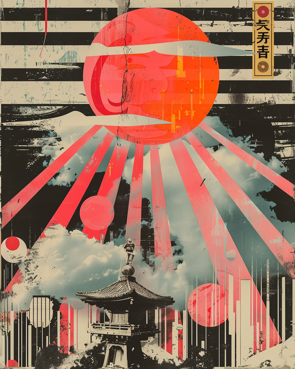 Zen Sunrise - Modern Asian Fusion Art Poster