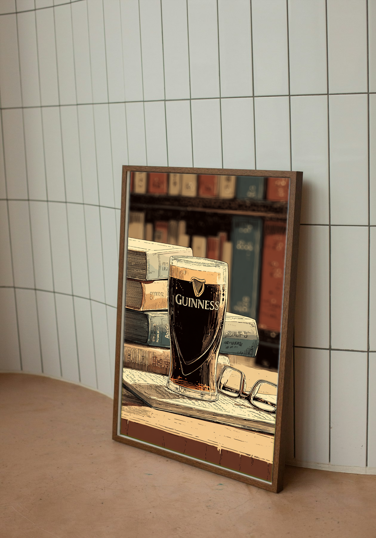 Classic Guinness Pint - Literary Ambiance Art Poster