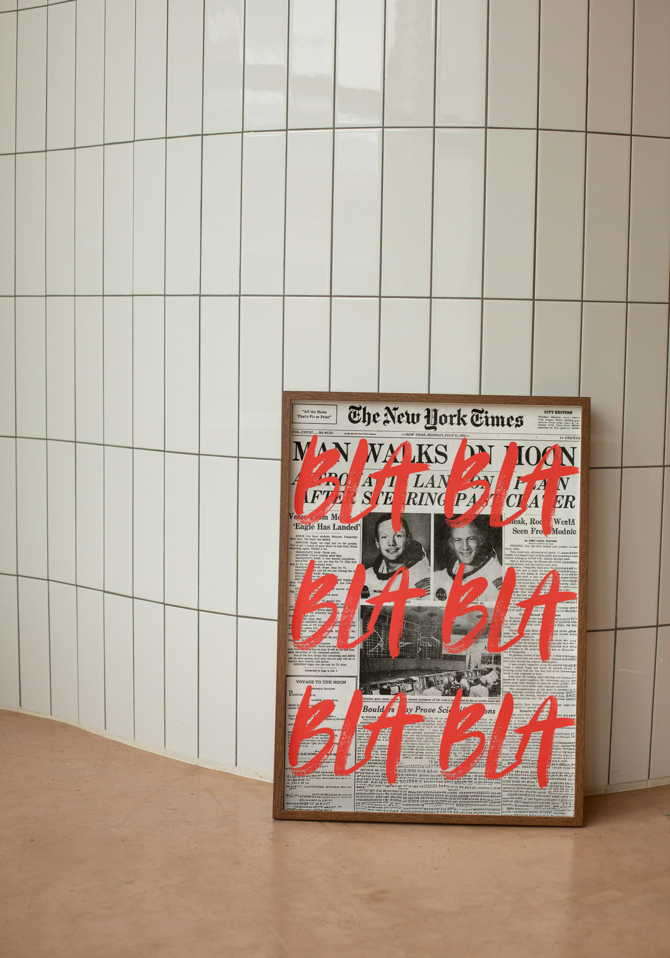 BLA BLA – Bold Newspaper Pop Art Poster