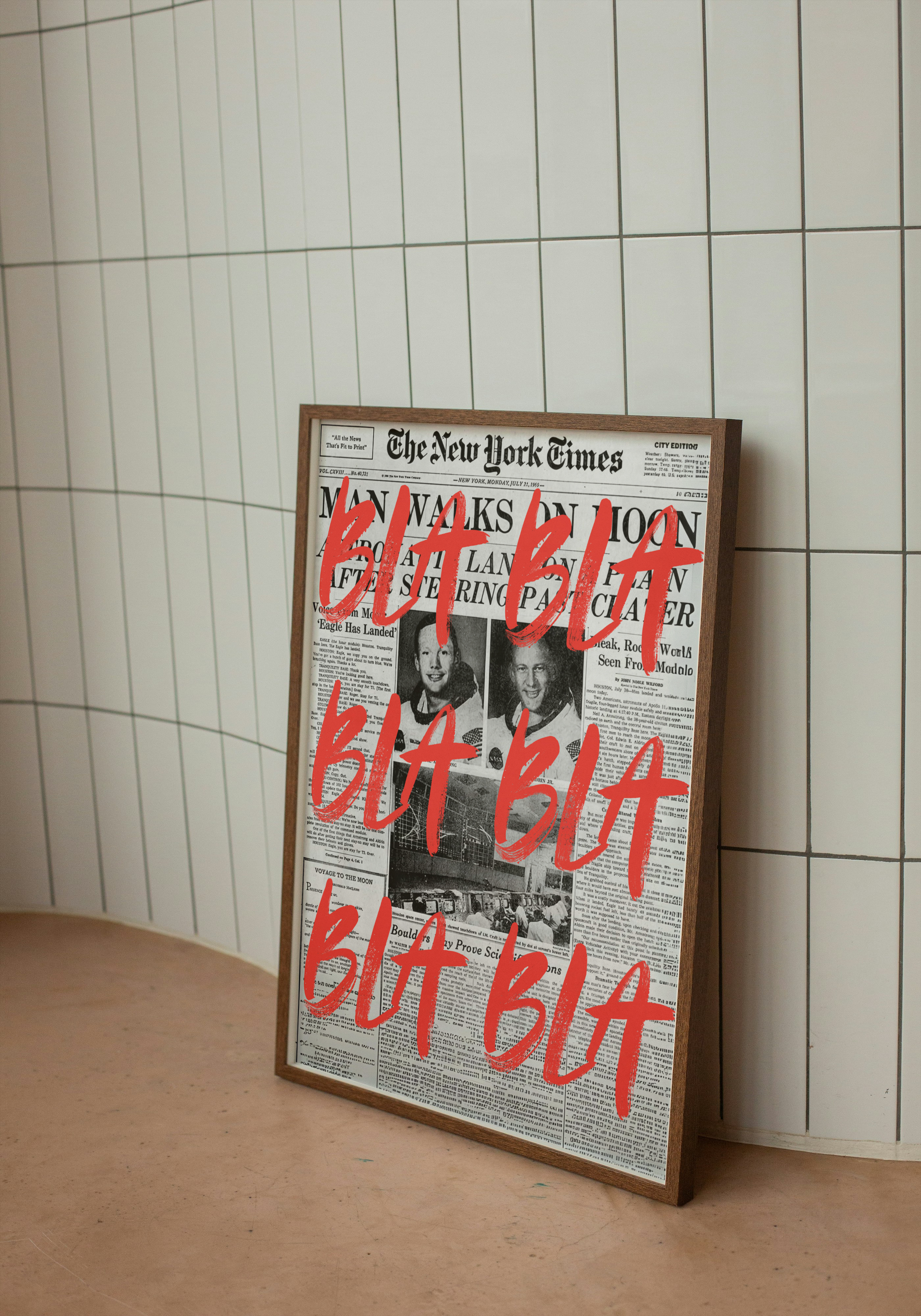 BLA BLA – Bold Newspaper Pop Art Poster