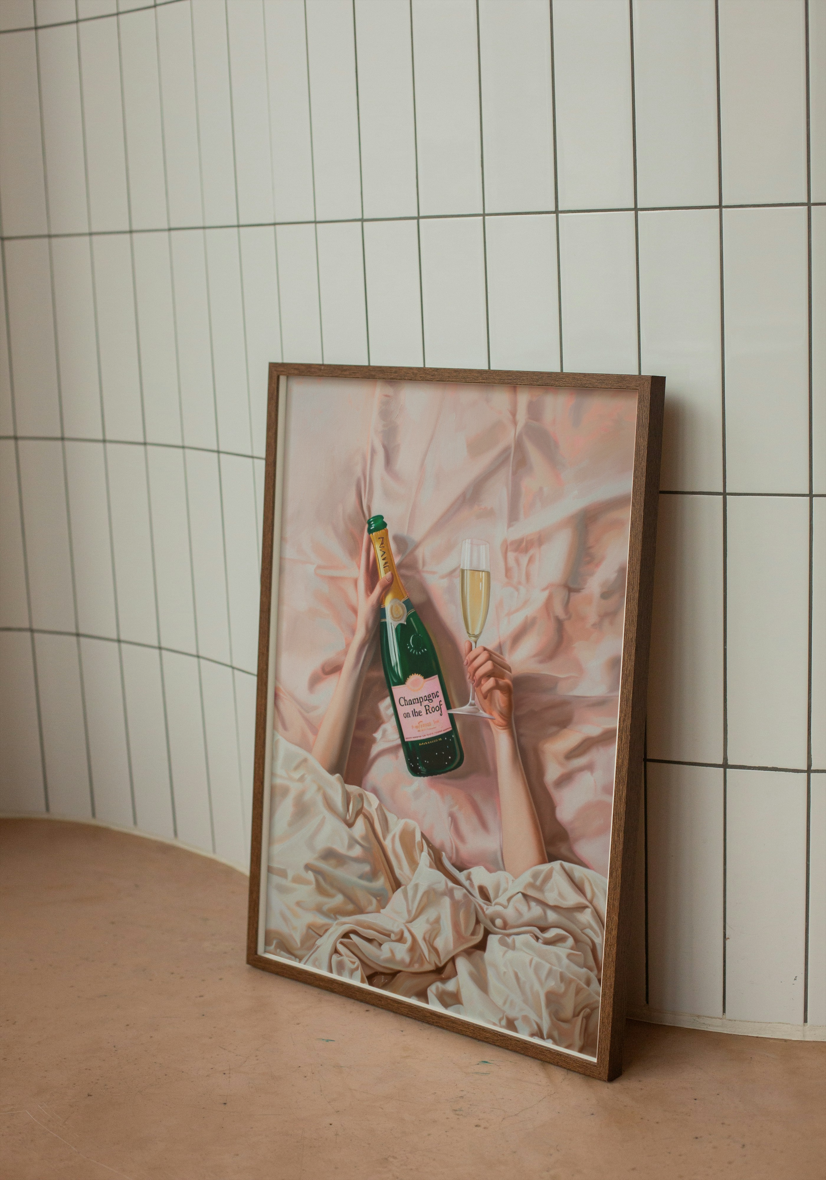 Champagne on the Roof – Luxury Pop Art Poster