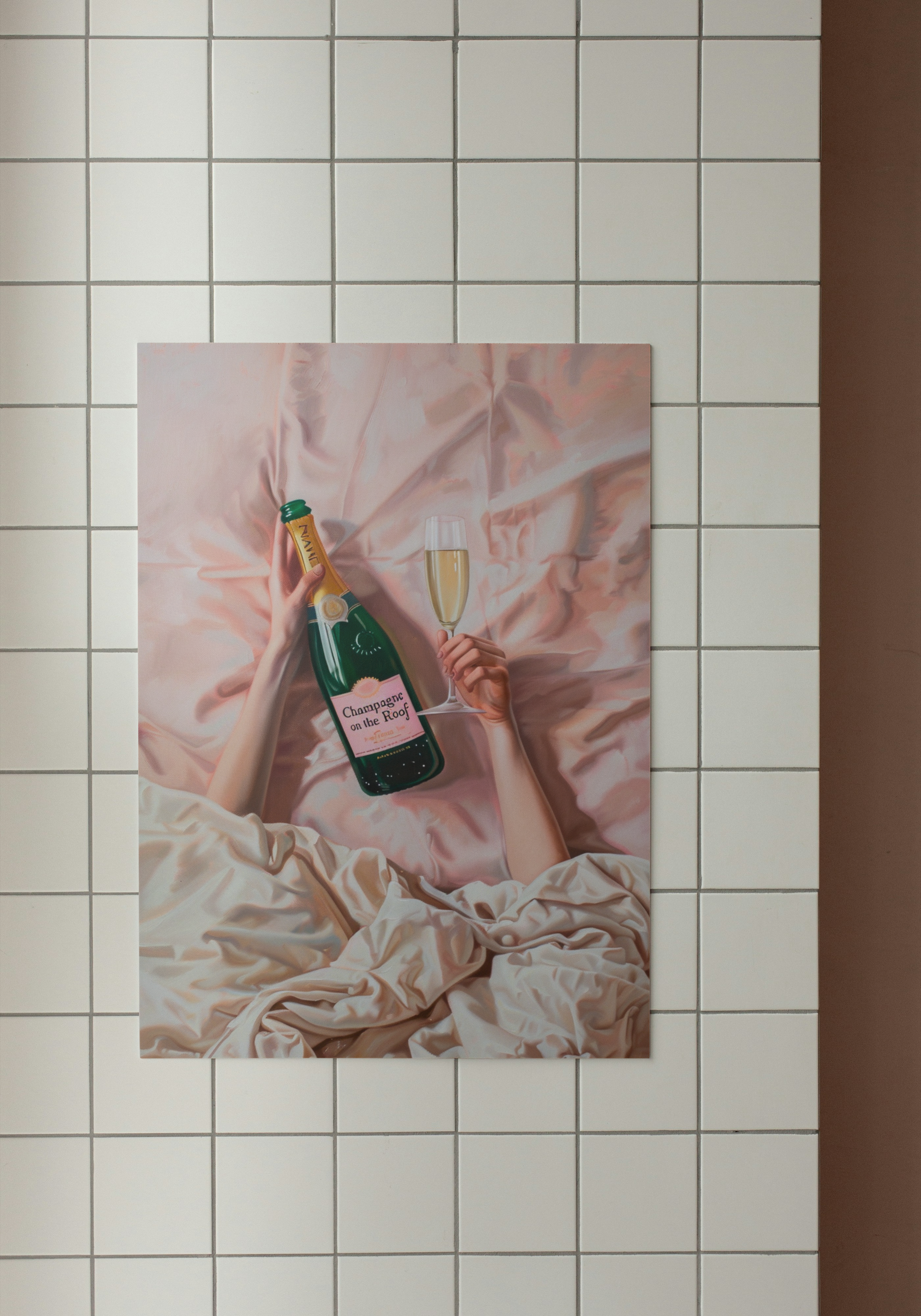 Champagne on the Roof – Luxury Pop Art Poster