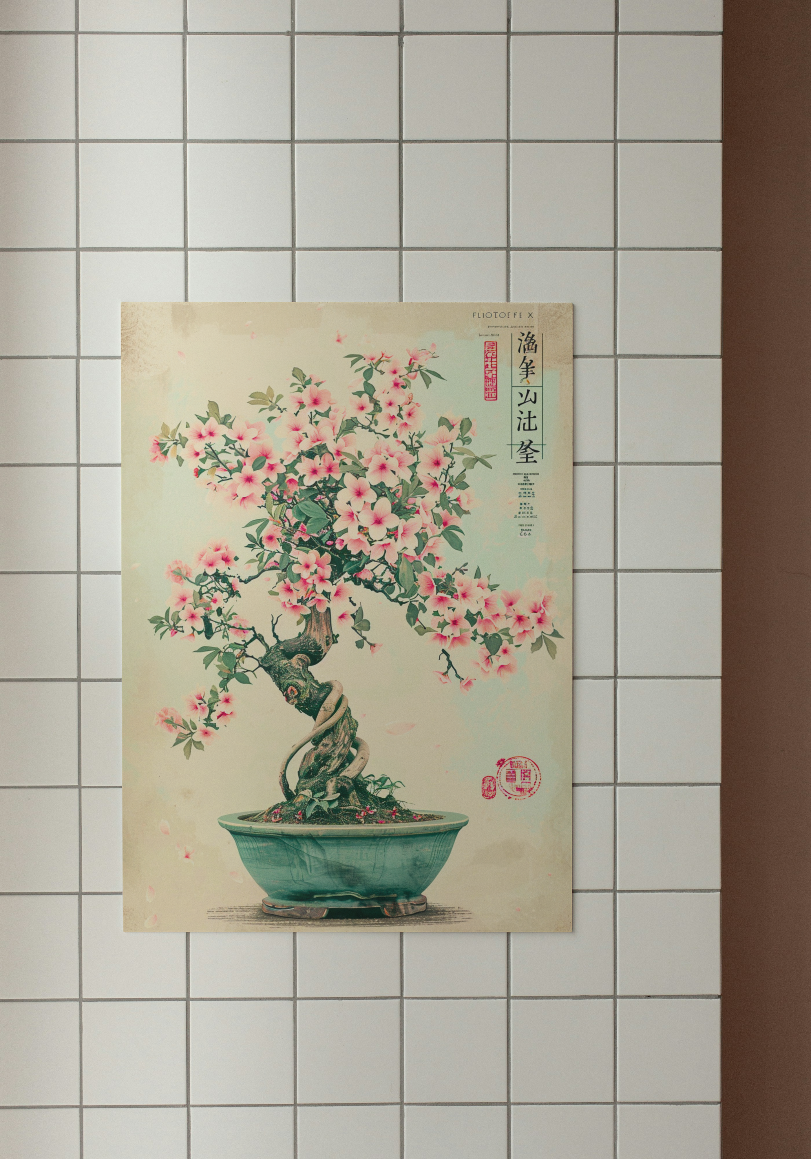 Cherry Blossom Bonsai – Japanese Retro Print