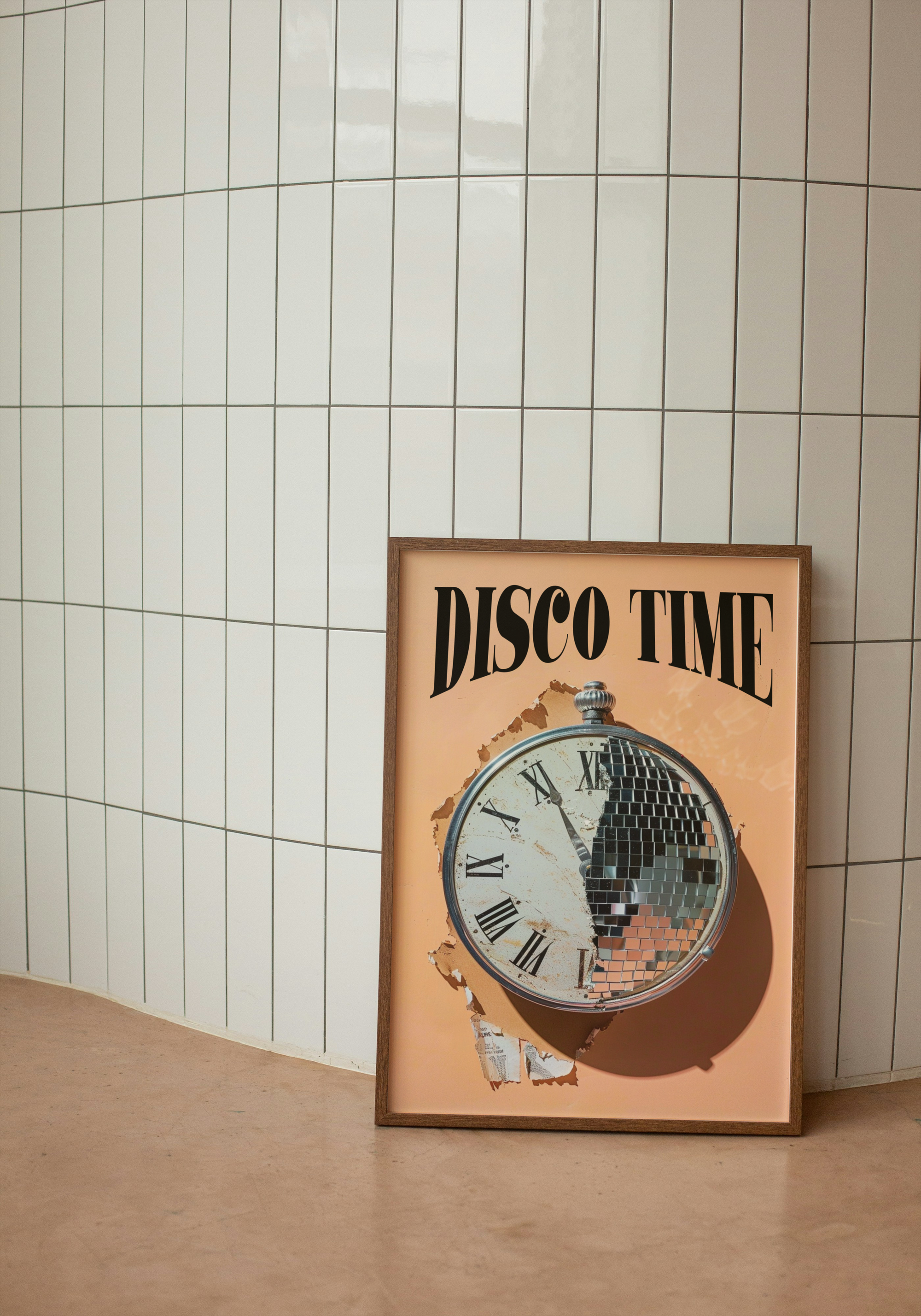 Disco Time – Retro Clock Pop Art Poster
