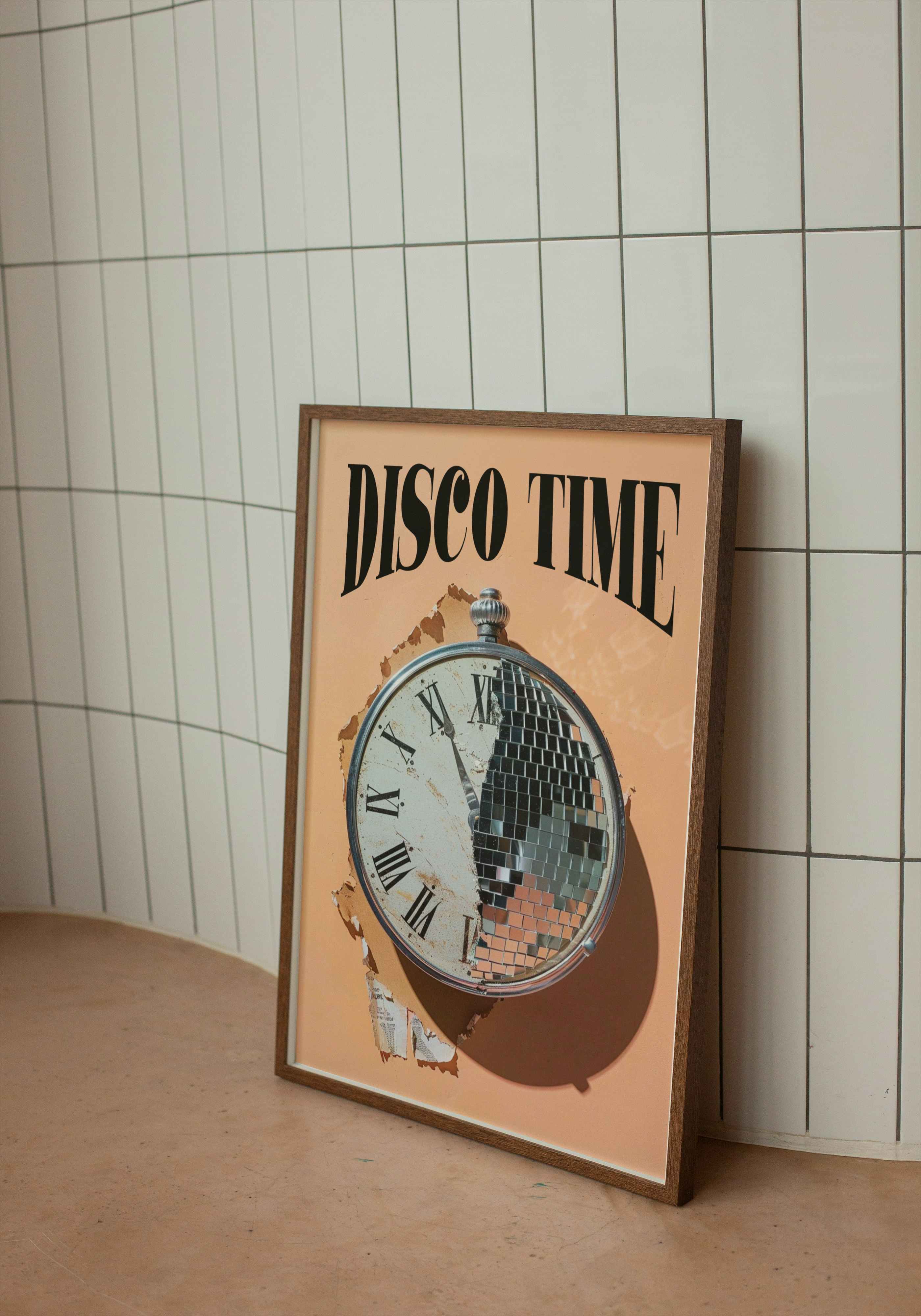 Disco Time – Retro Clock Pop Art Poster