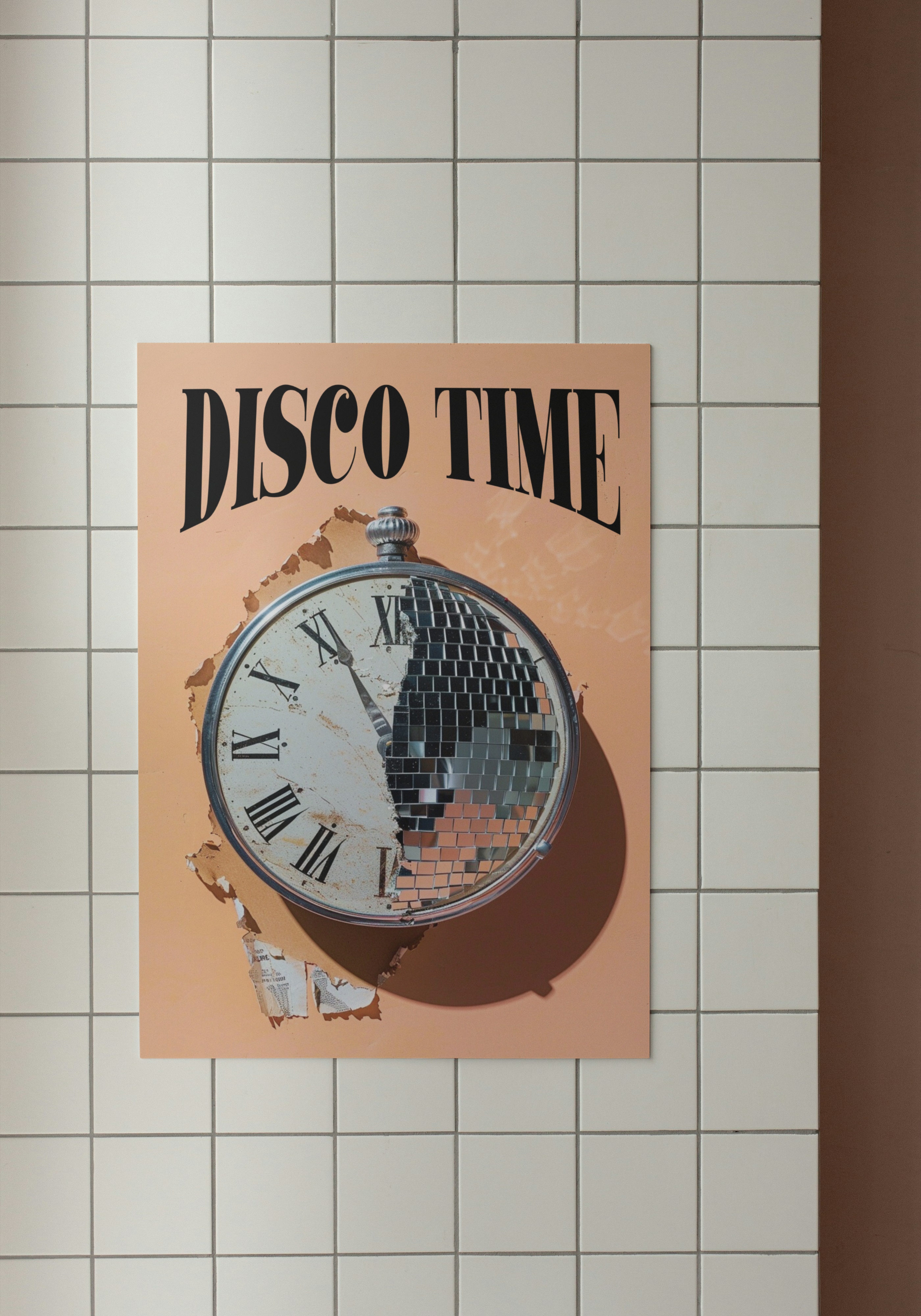 Disco Time – Retro Clock Pop Art Poster