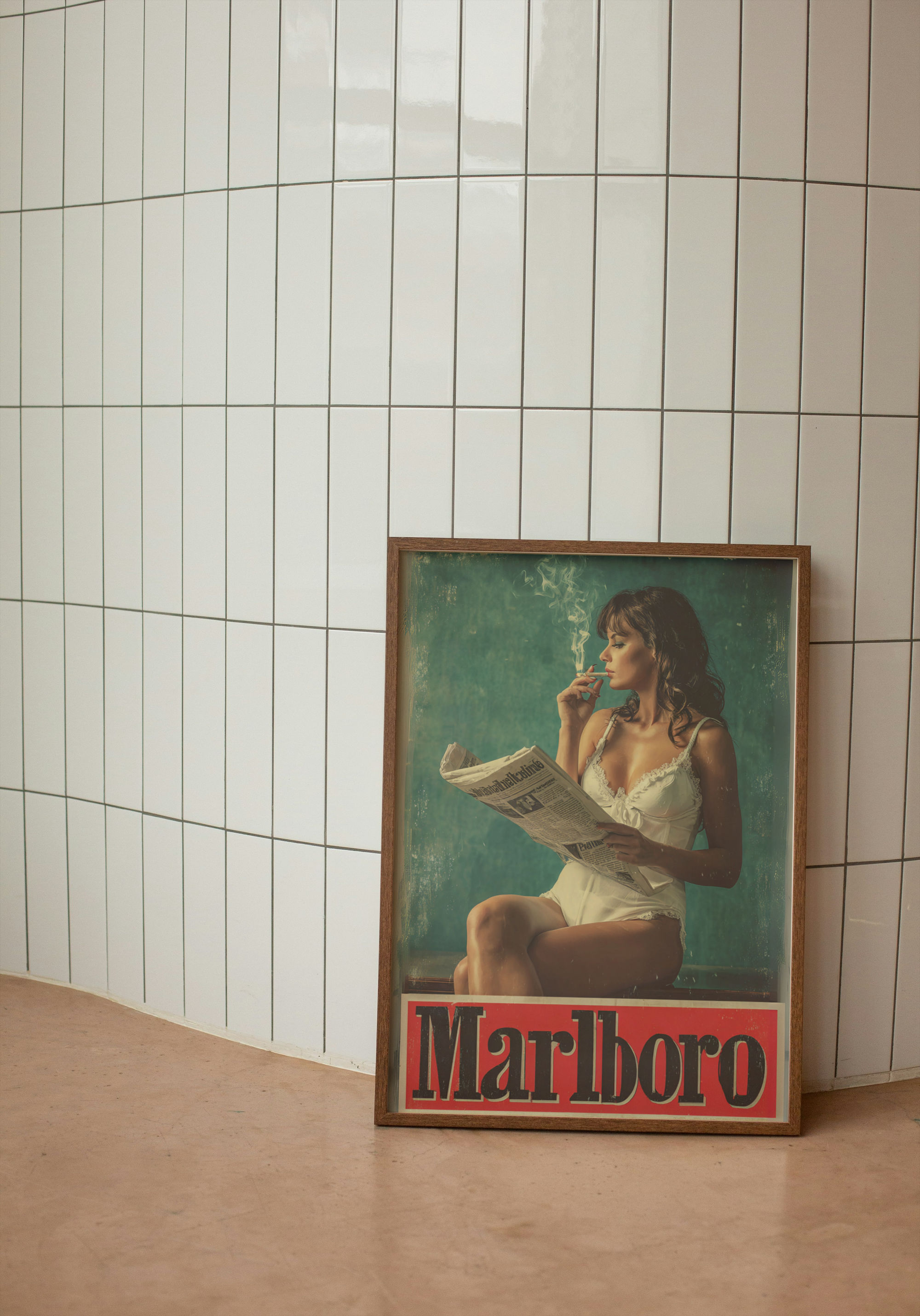 Marlboro Smoking – Retro Vintage Print