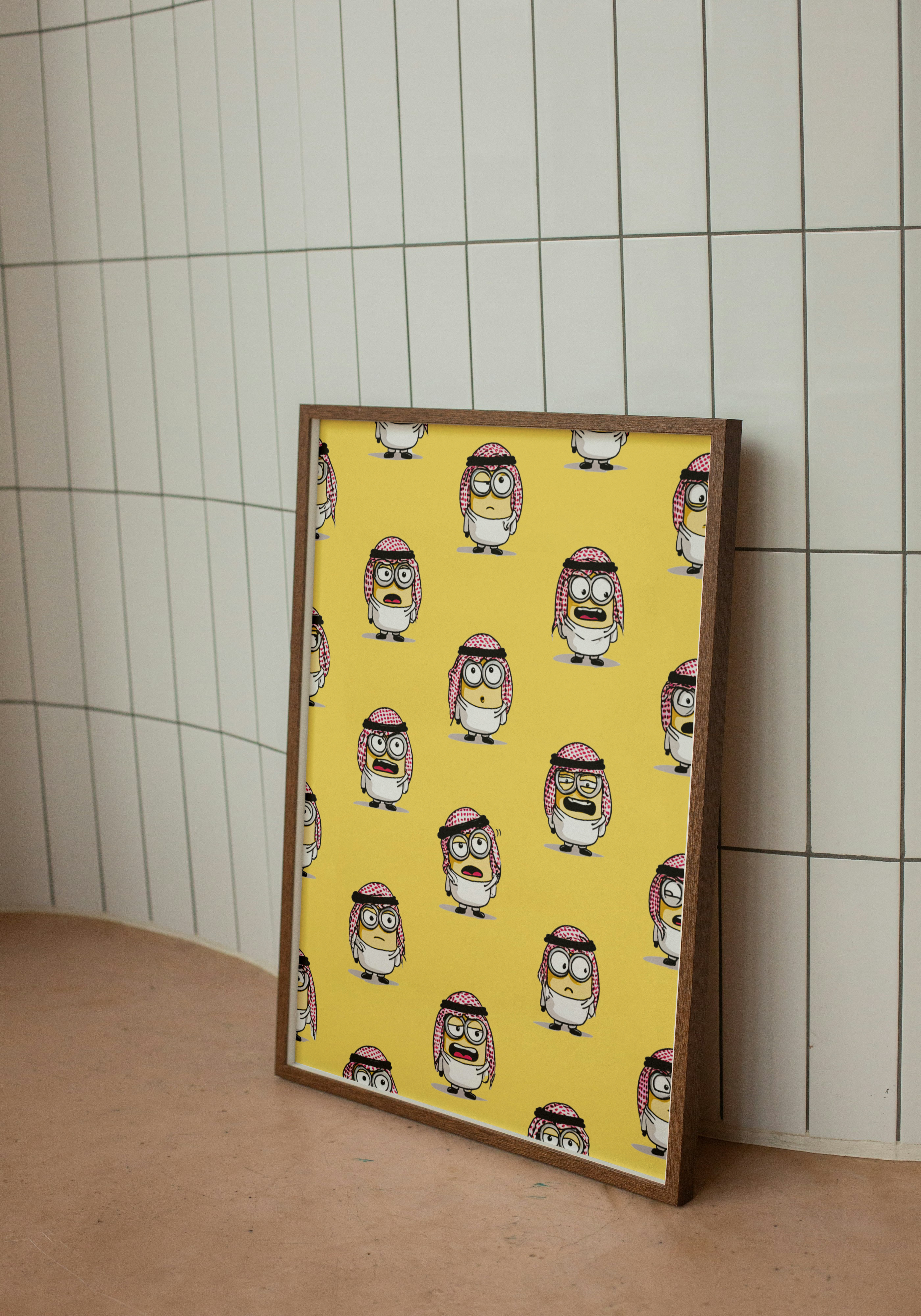 Minions in Shemagh - Arabic Pop Art Poster