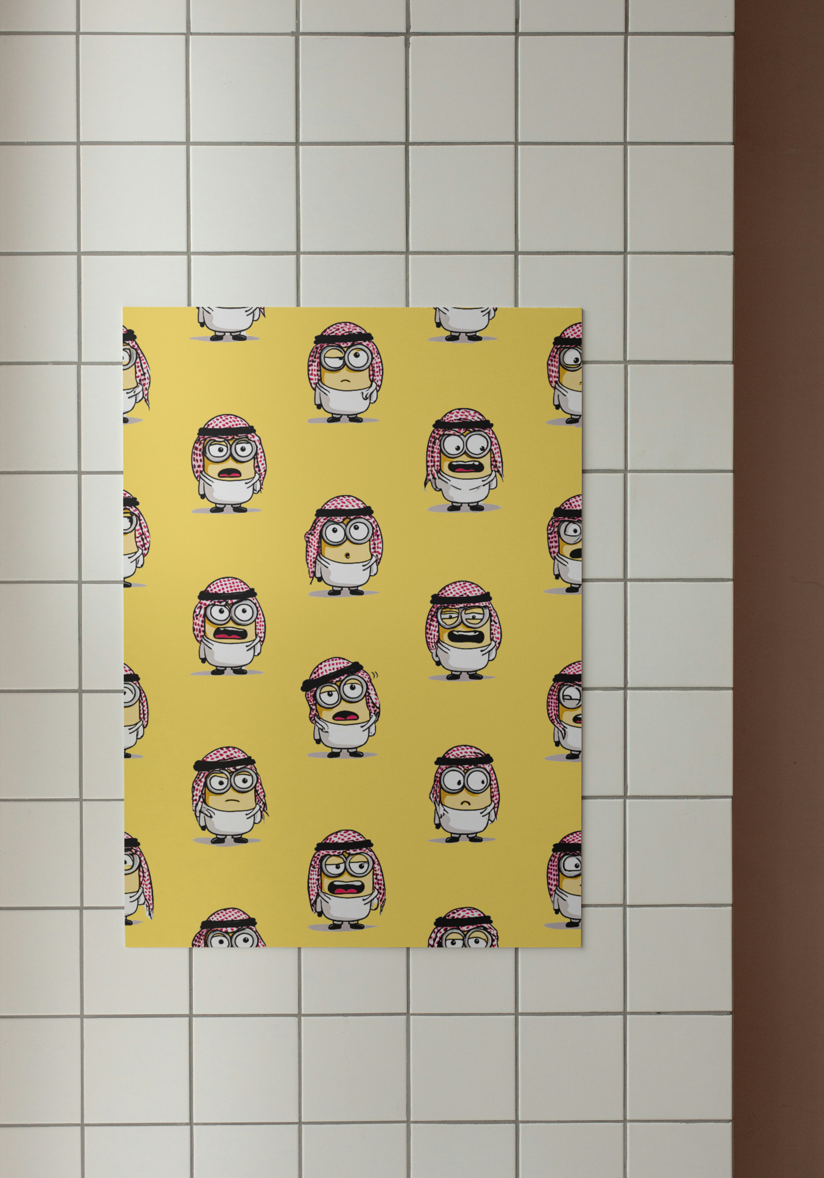 Minions in Shemagh - Arabic Pop Art Poster