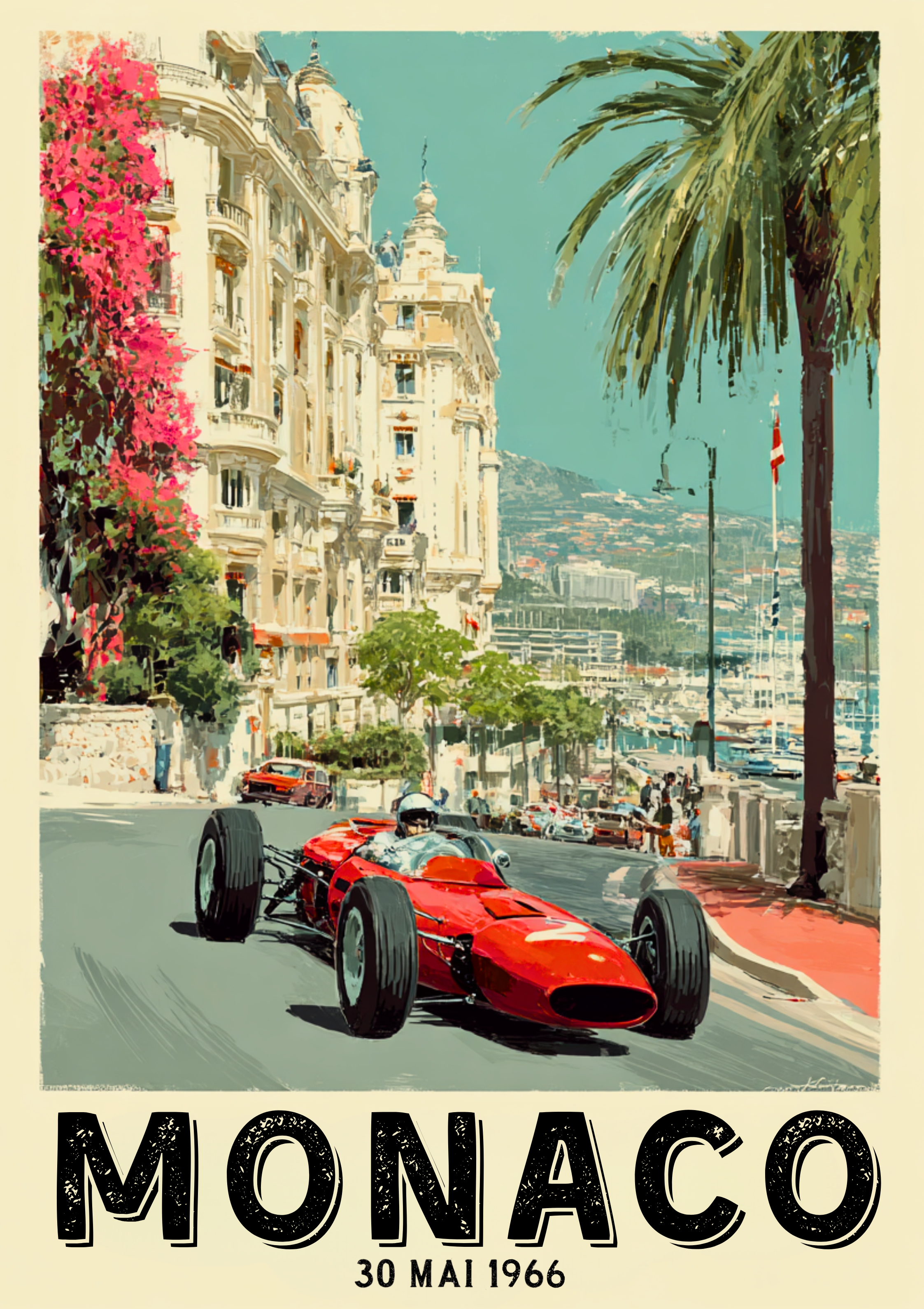 Monaco Grand Prix – Vintage Racing Print