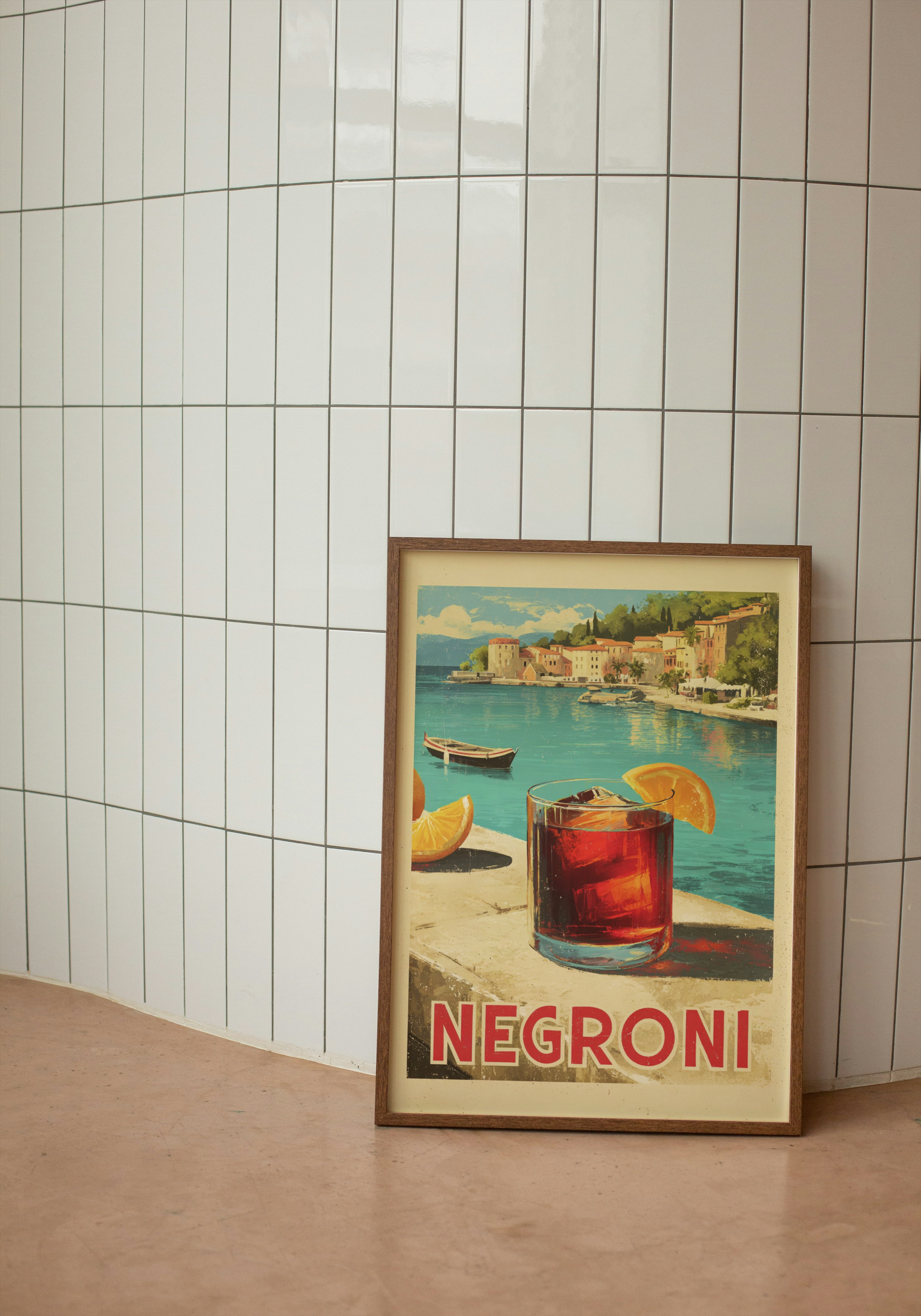 Negroni – Retro Italian Cocktail Print