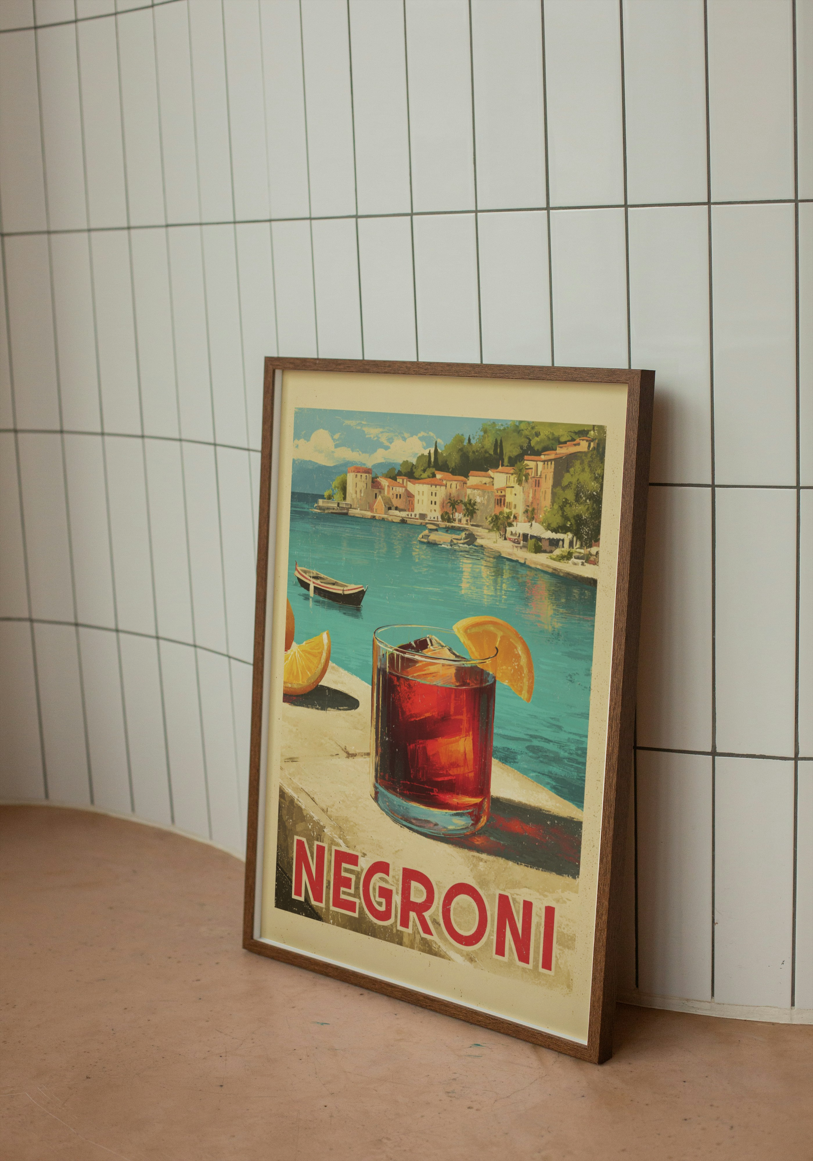 Negroni – Retro Italian Cocktail Print