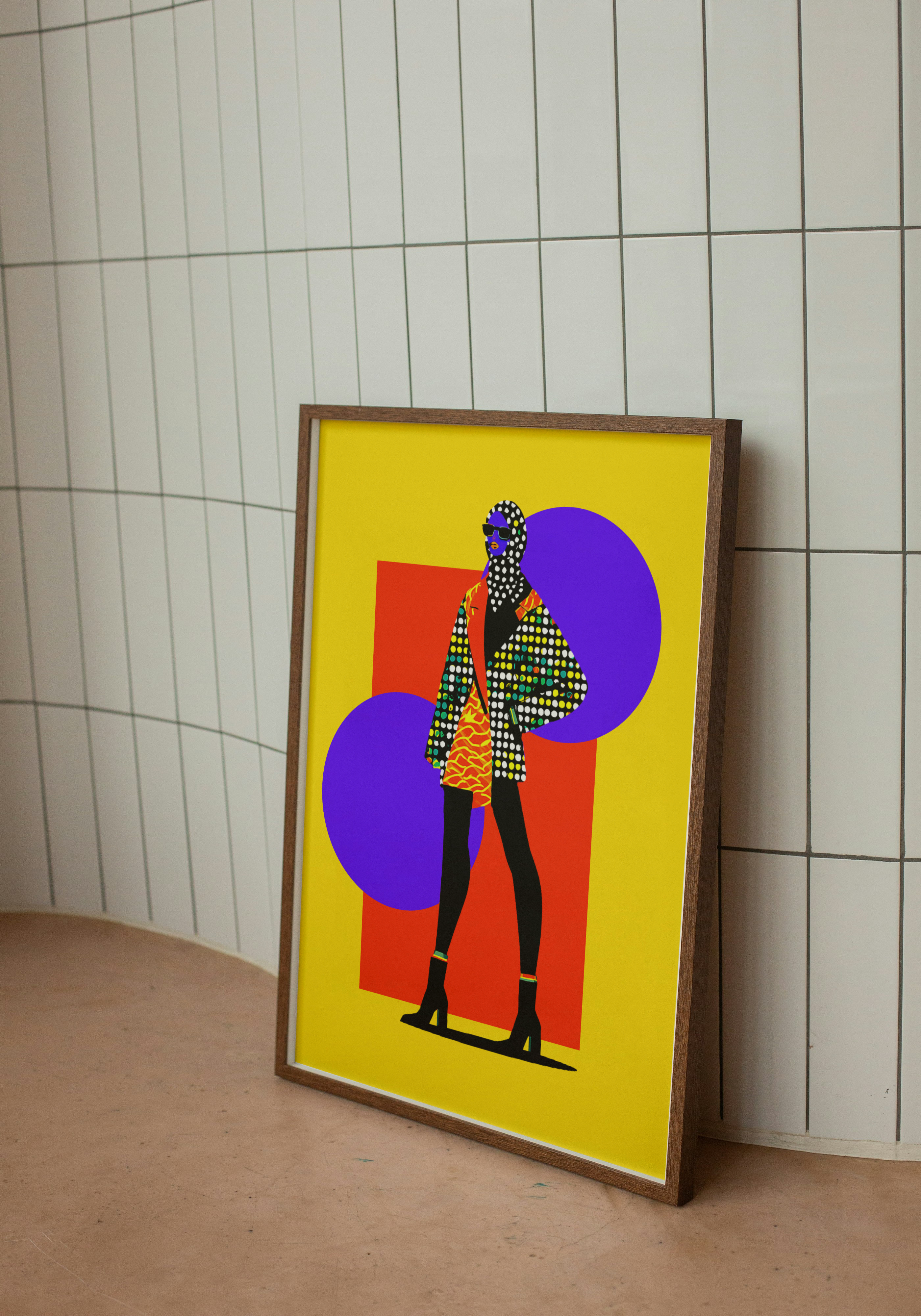 Patterned Confidence – Bold Arab Pop Art Fashion Poster