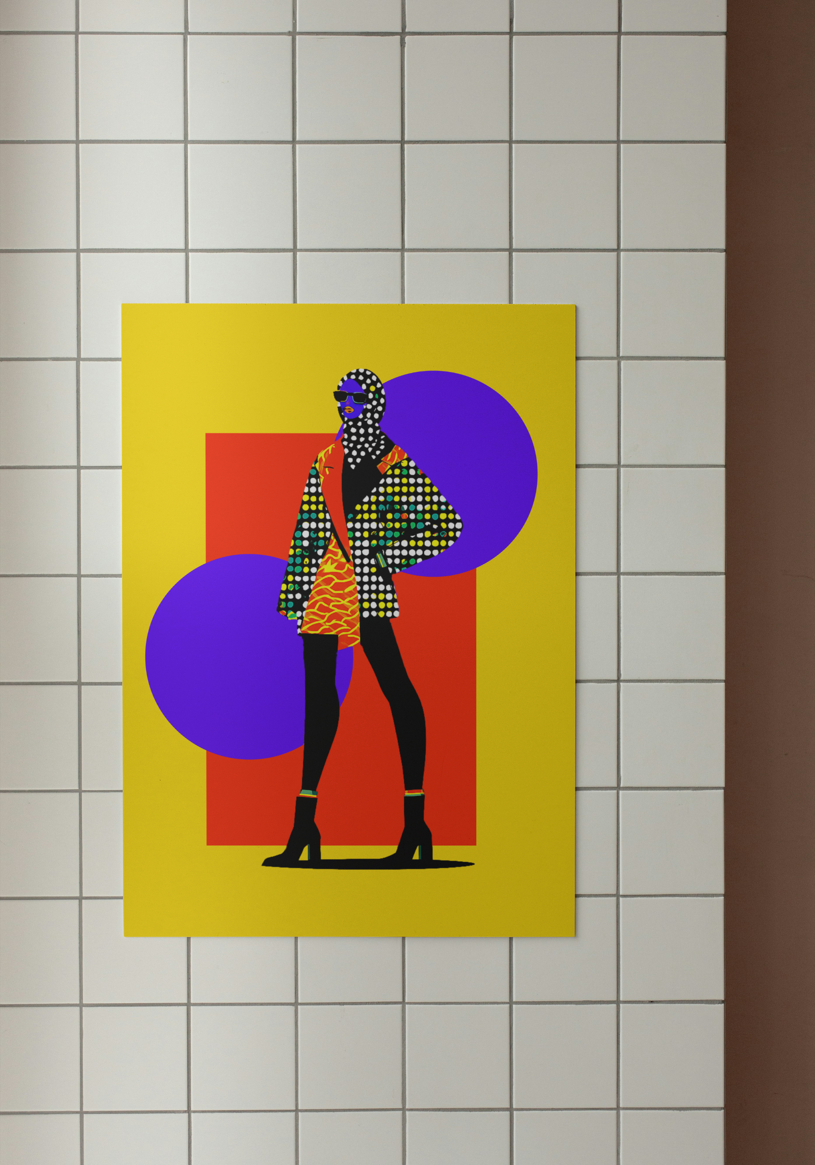 Patterned Confidence – Bold Arab Pop Art Fashion Poster