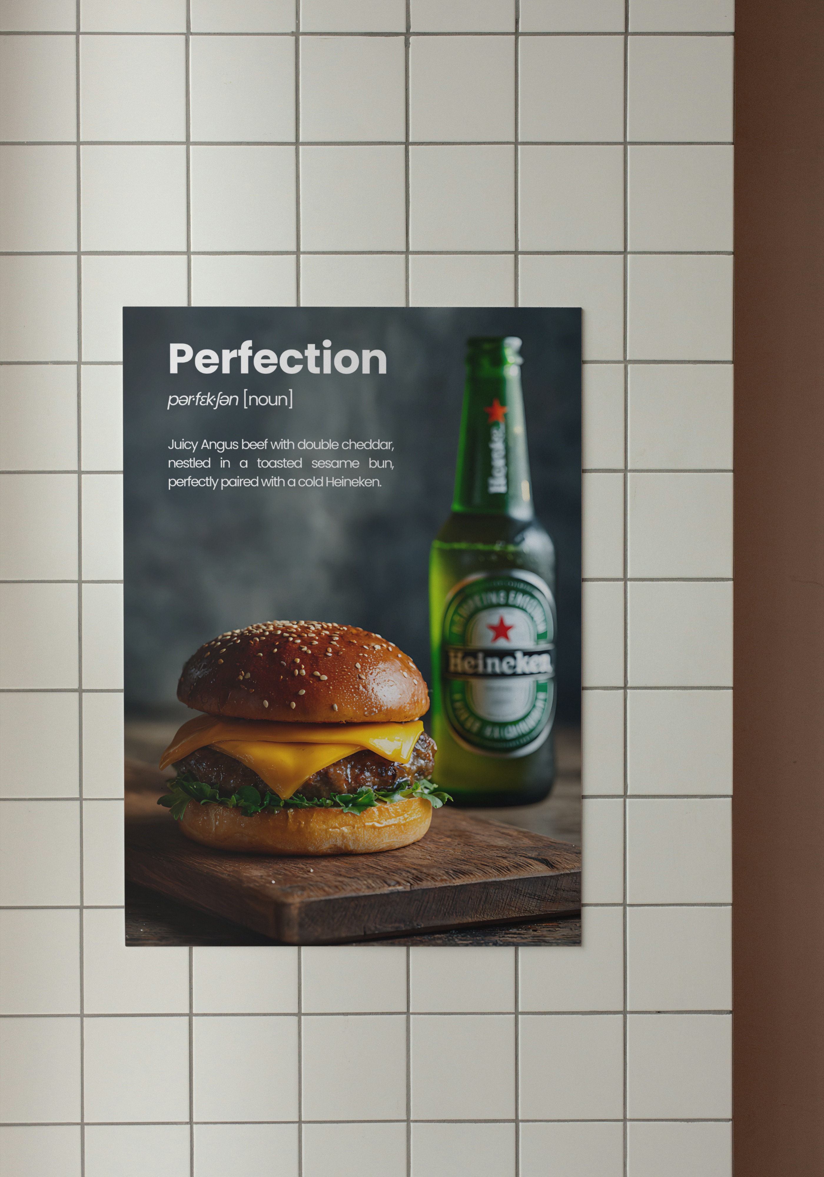 Perfection – Burger & Beer Pop Art Poster