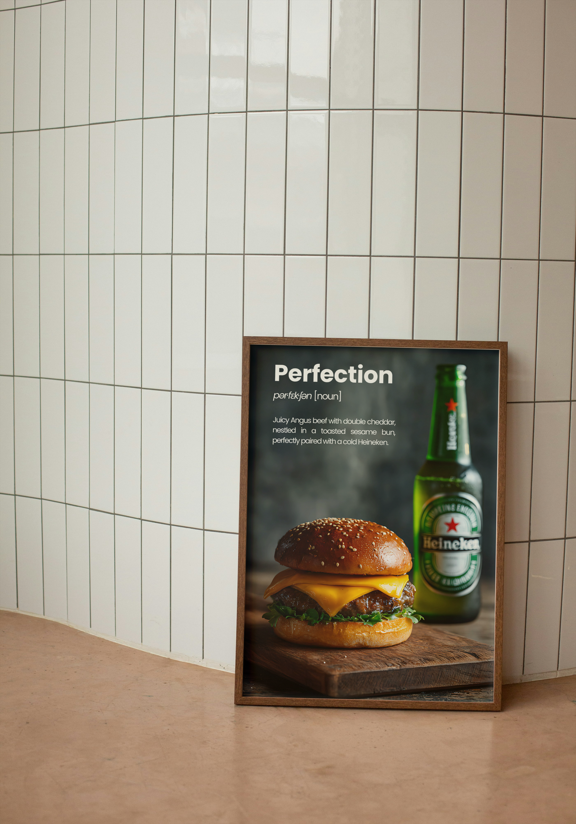 Perfection – Burger & Beer Pop Art Poster