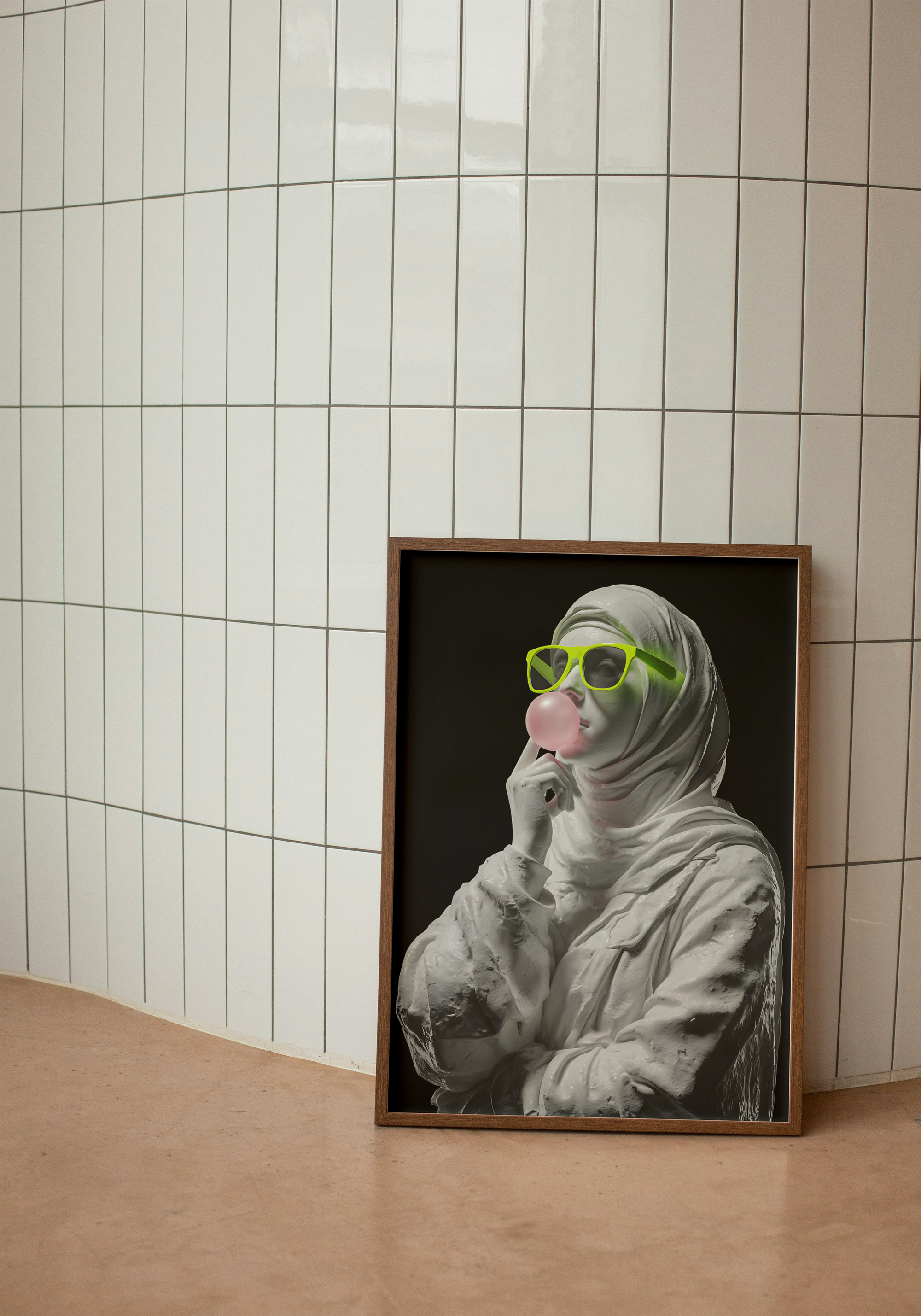 Rebel in Marble – Arab Pop Art with a Classical Twist