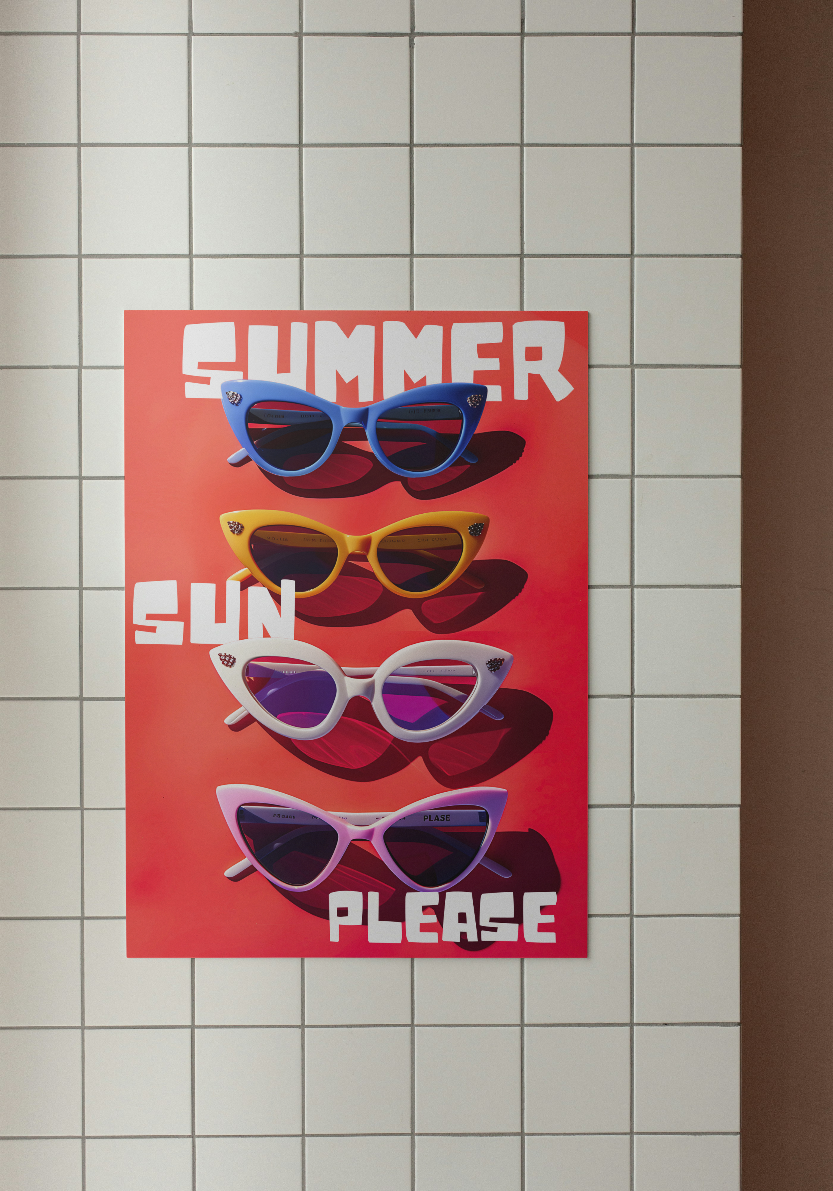 Summer Sun Please – Retro Sunglasses Pop Art Poster