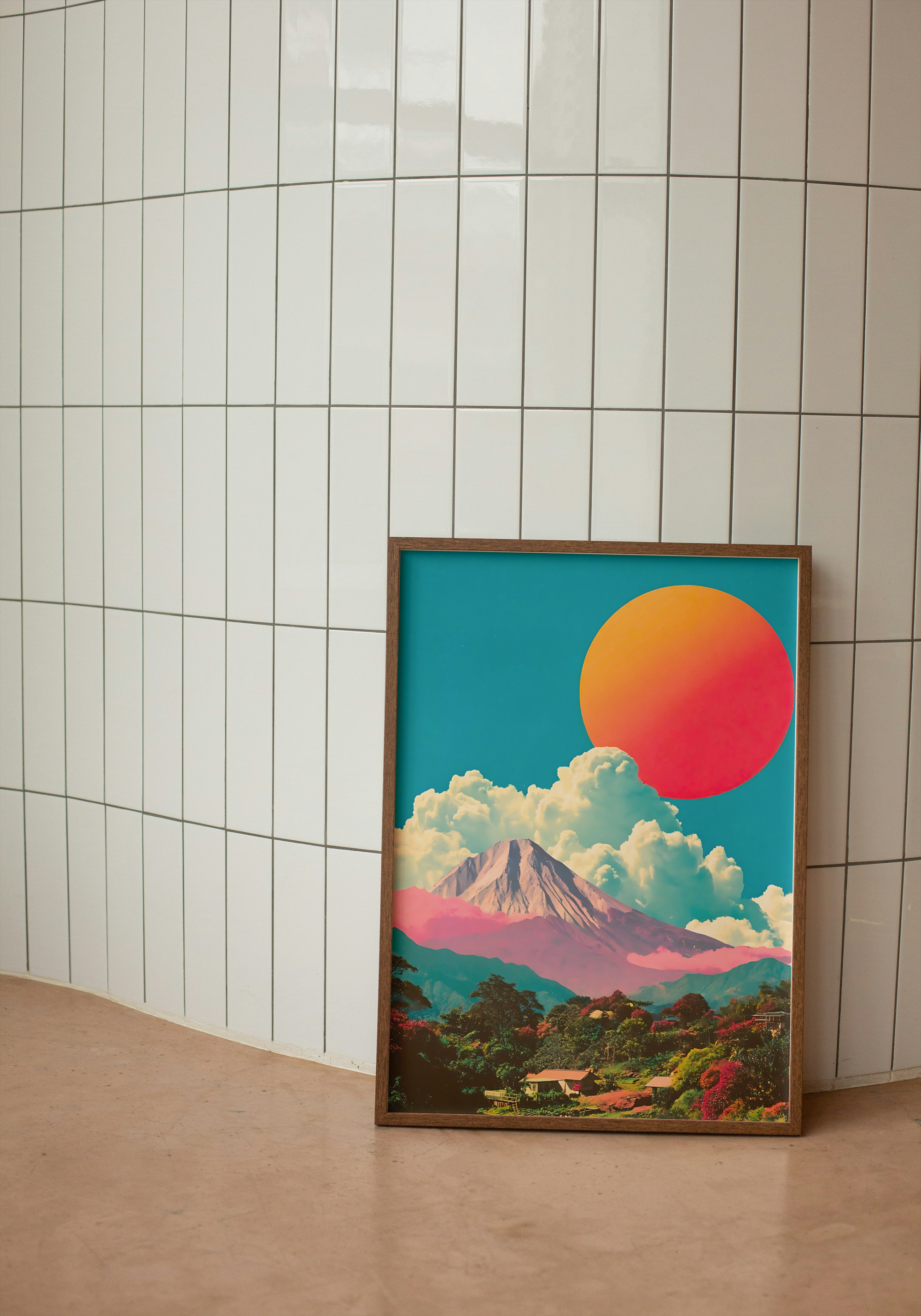 Sun Over Fuji – Retro Japanese Pop Art Poster