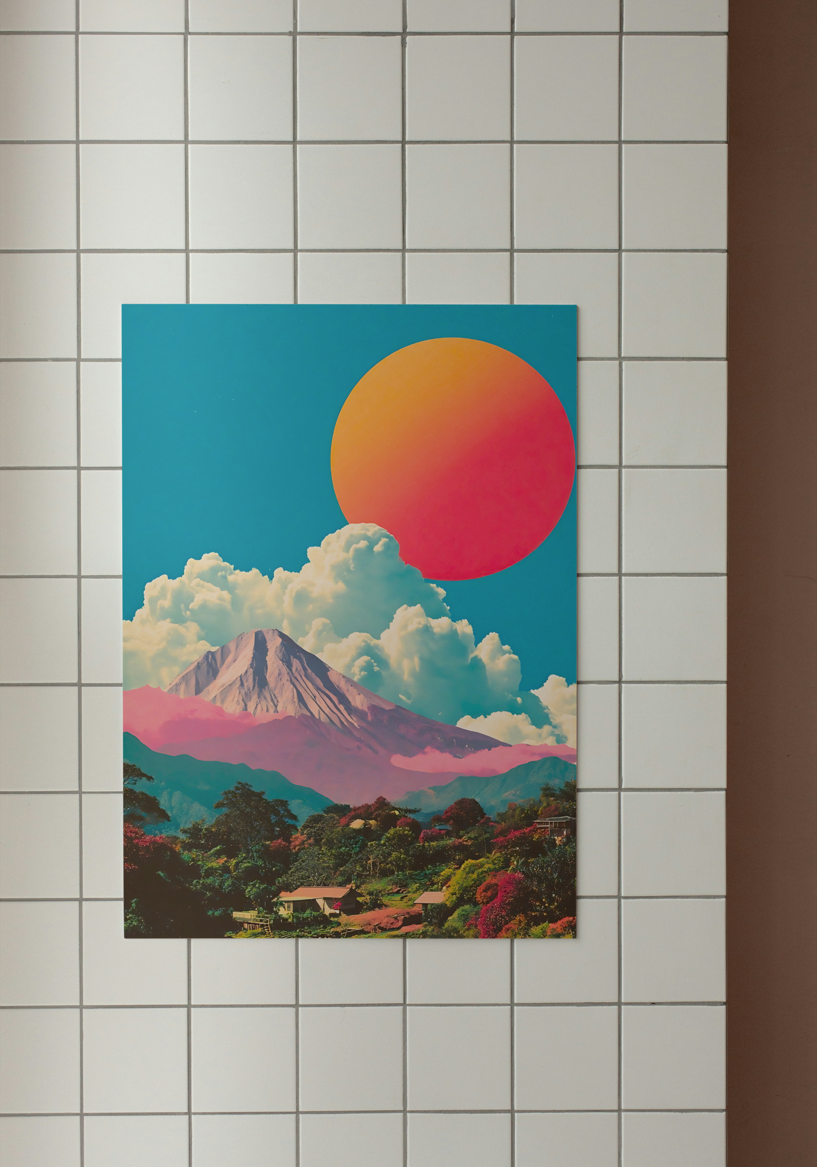 Sun Over Fuji – Retro Japanese Pop Art Poster