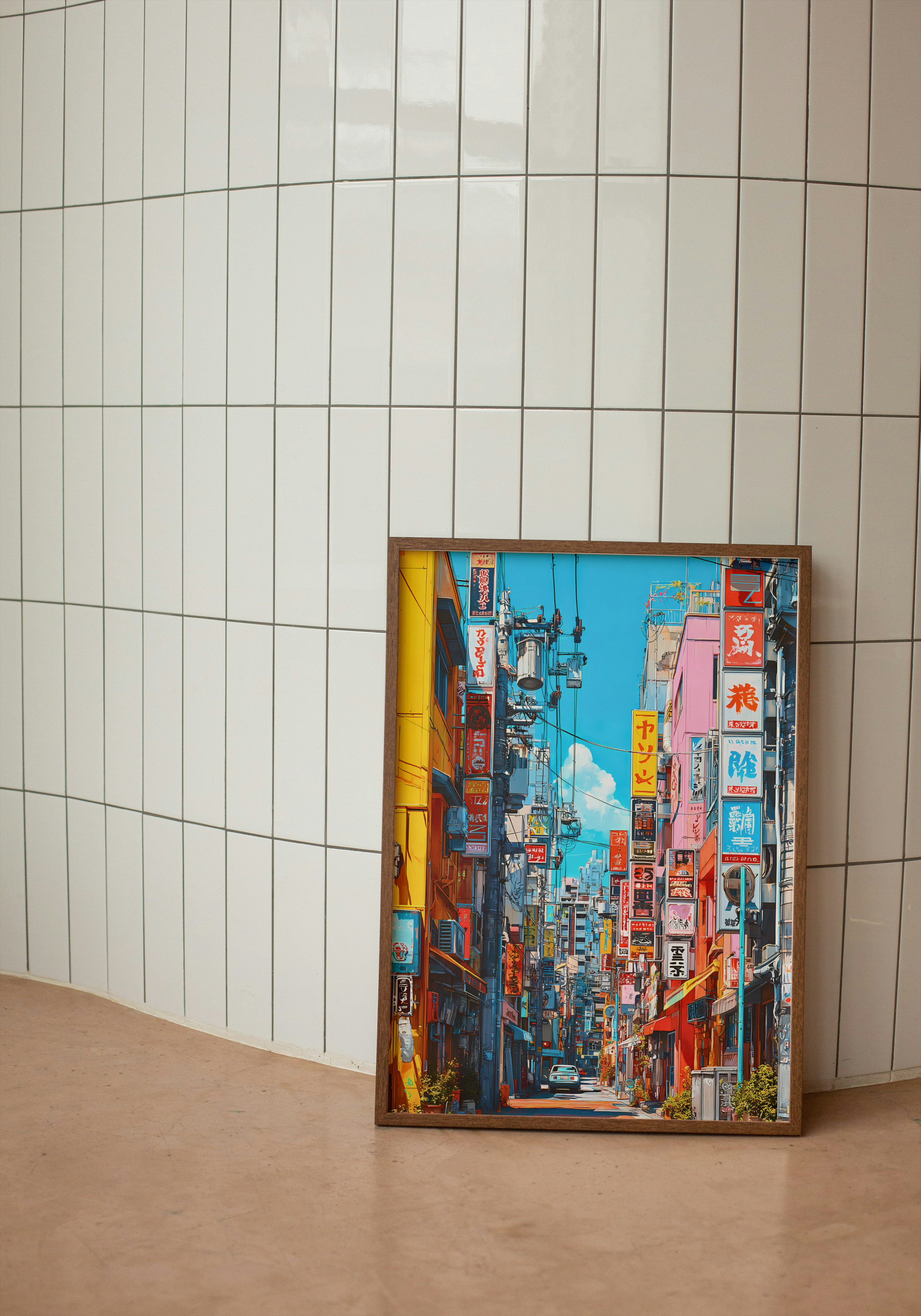 Tokyo Neon Streets – Retro Urban Pop Art Poster