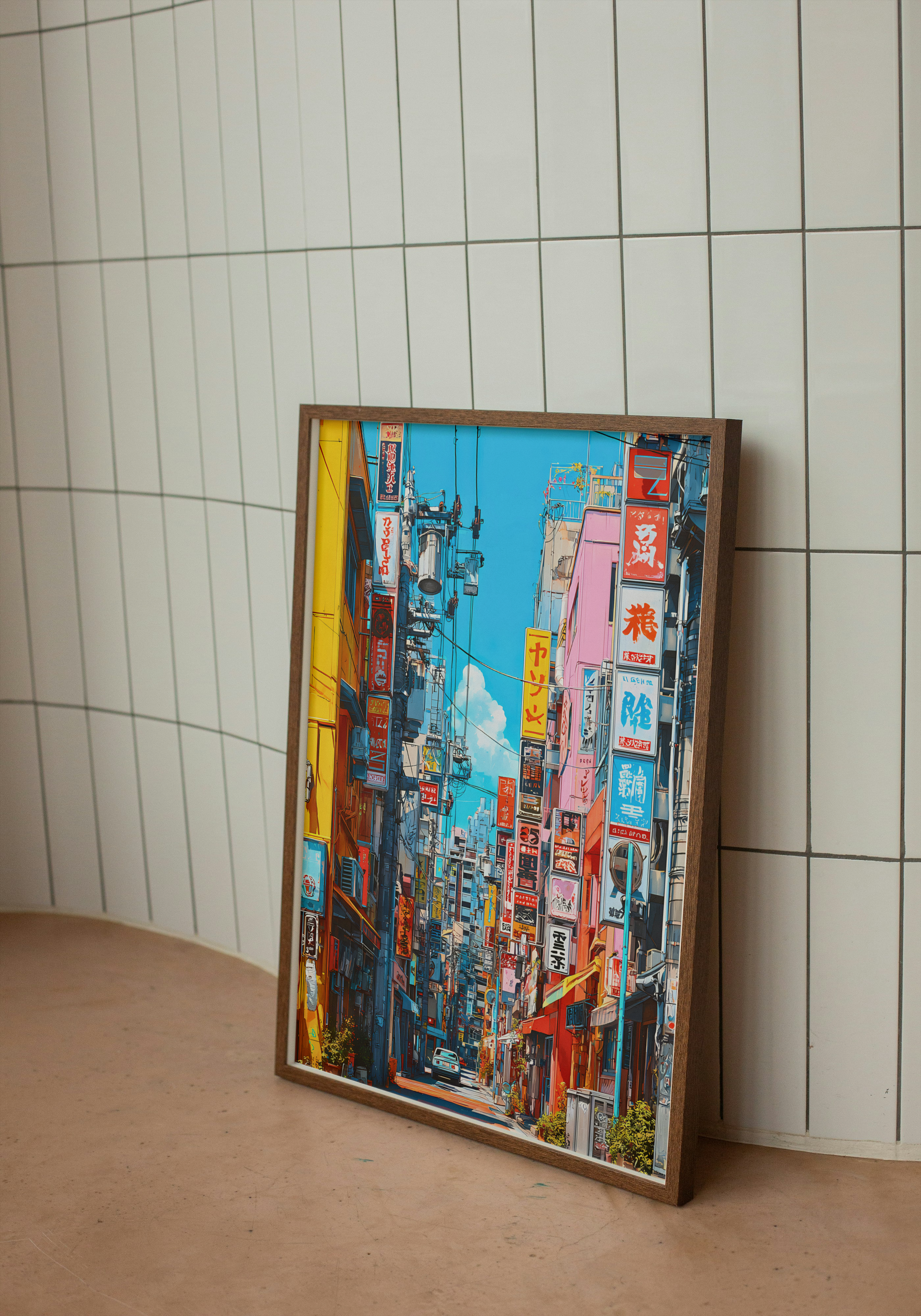 Tokyo Neon Streets – Retro Urban Pop Art Poster