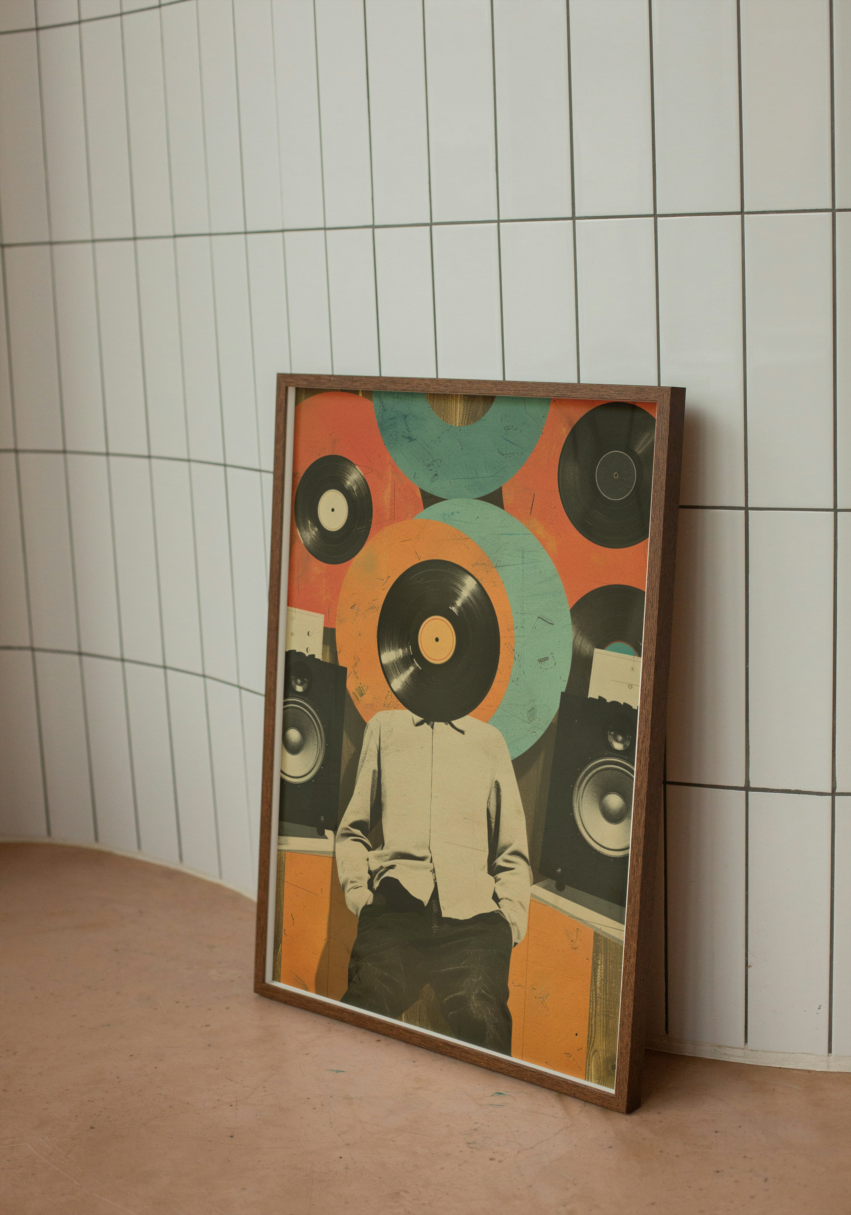 Vinyl Head – Retro Music Print