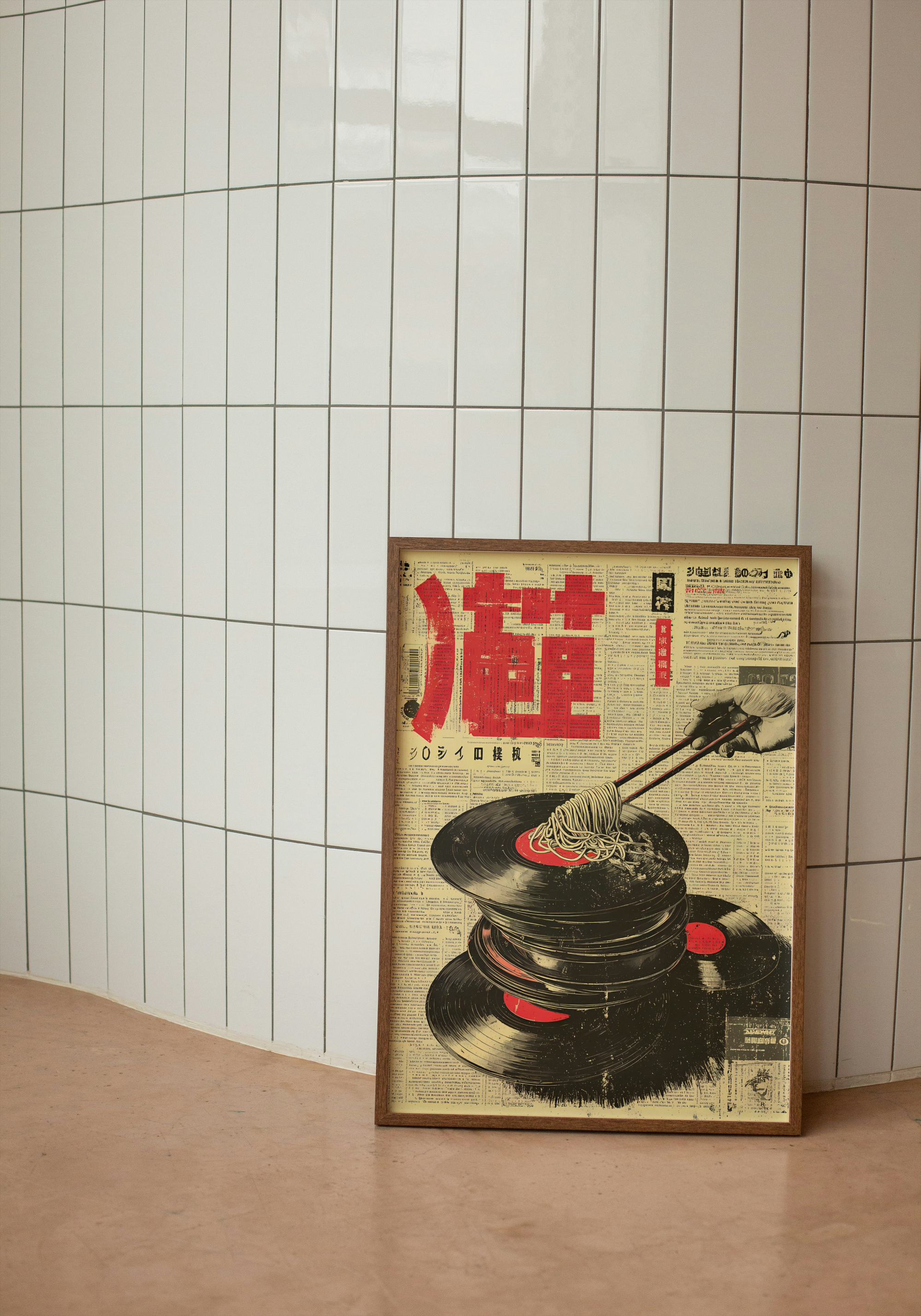Vinyl Ramen – Japanese Urban Pop Art Poster