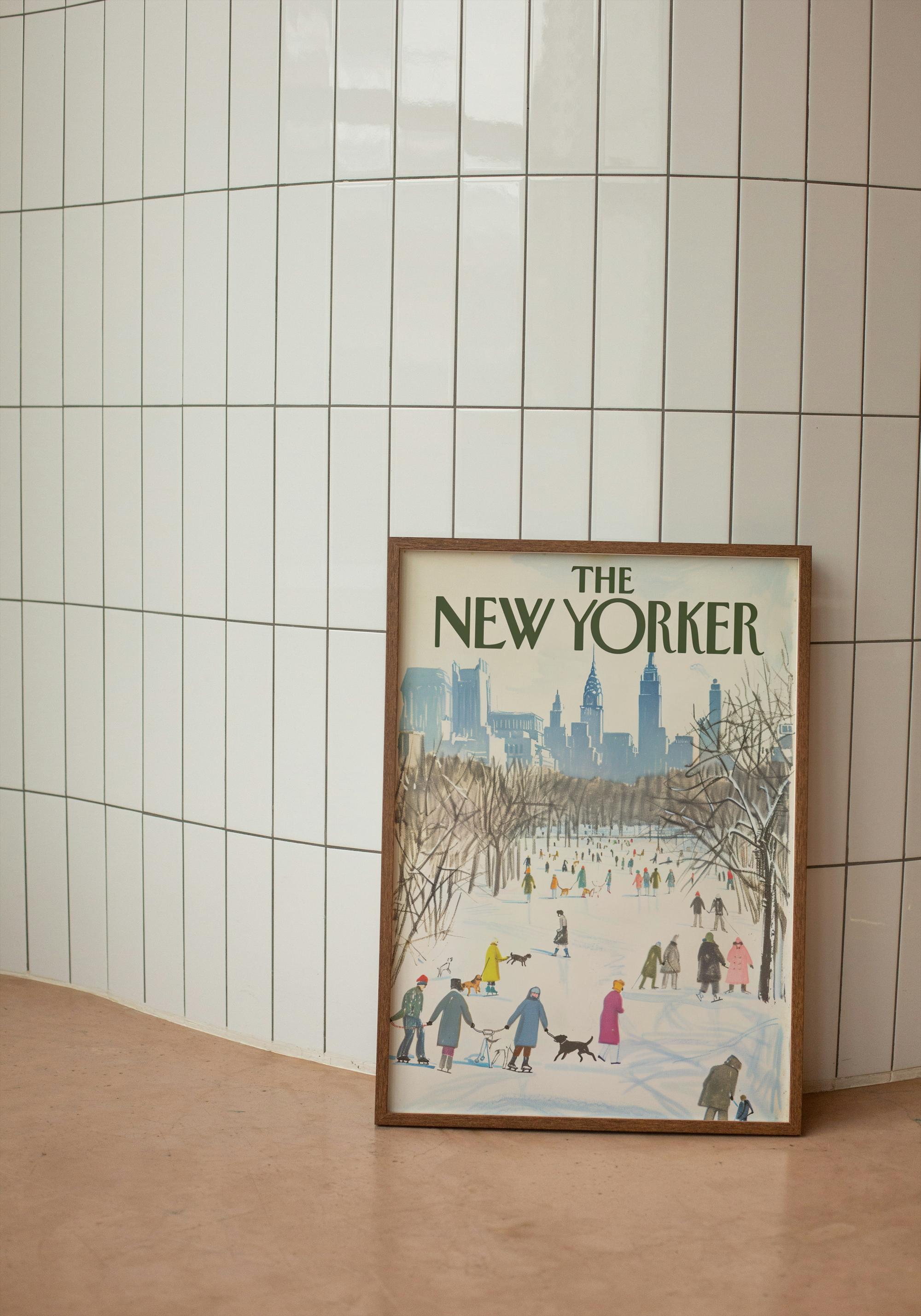 Winter in Central Park – Retro Magazine Print