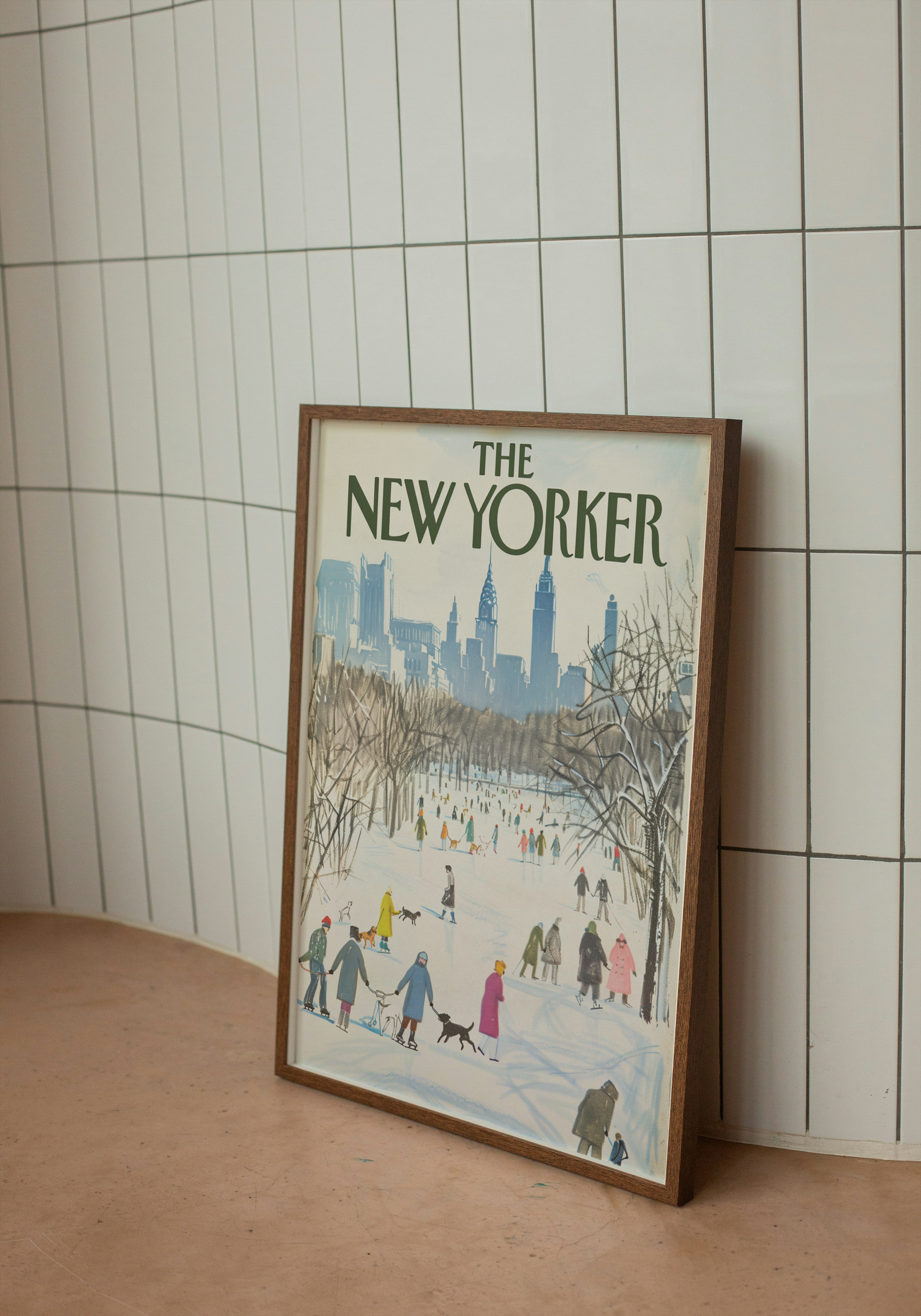 Winter in Central Park – Retro Magazine Print