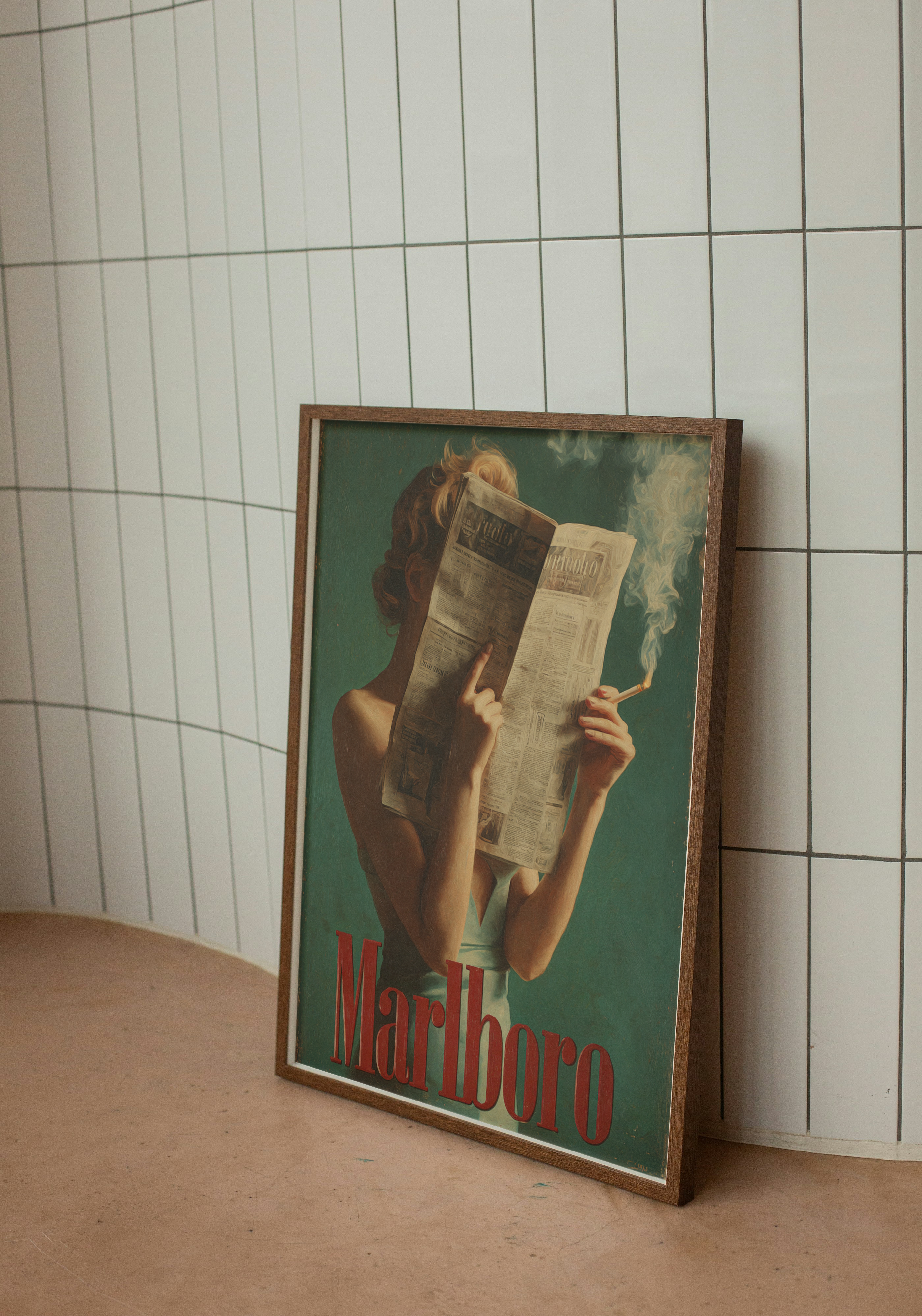 Marlboro Muse – Retro Smoking Pop Art Poster