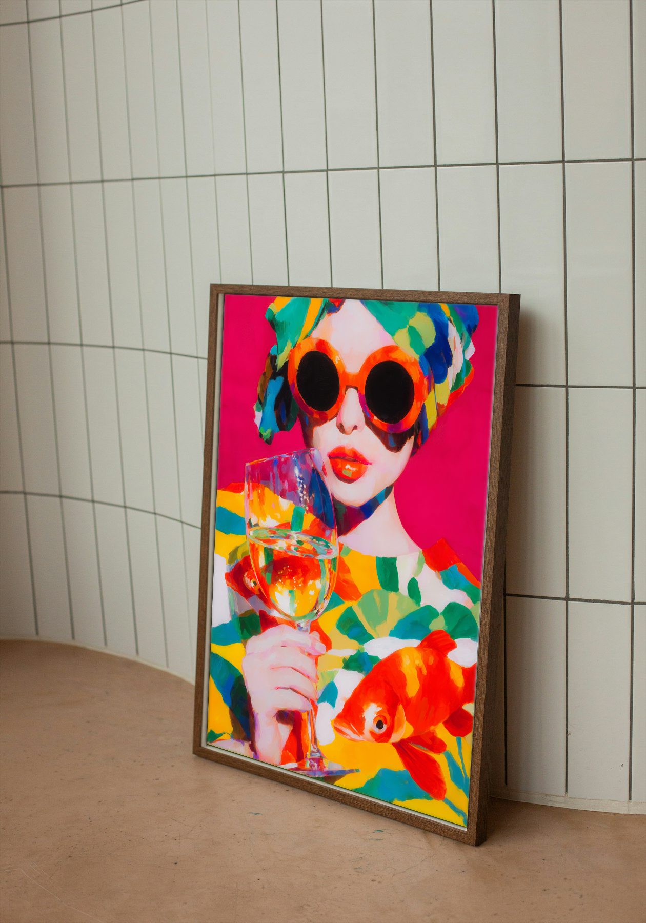 Vibrant Reflection - Colorful Modern Art Poster
