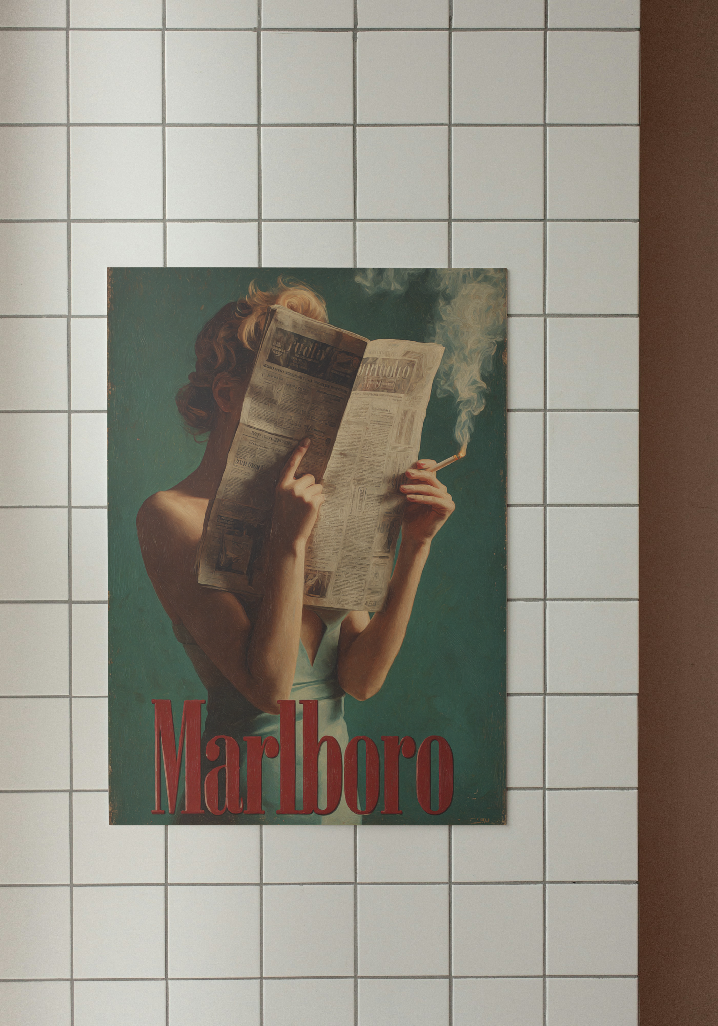 Marlboro Muse – Retro Smoking Pop Art Poster