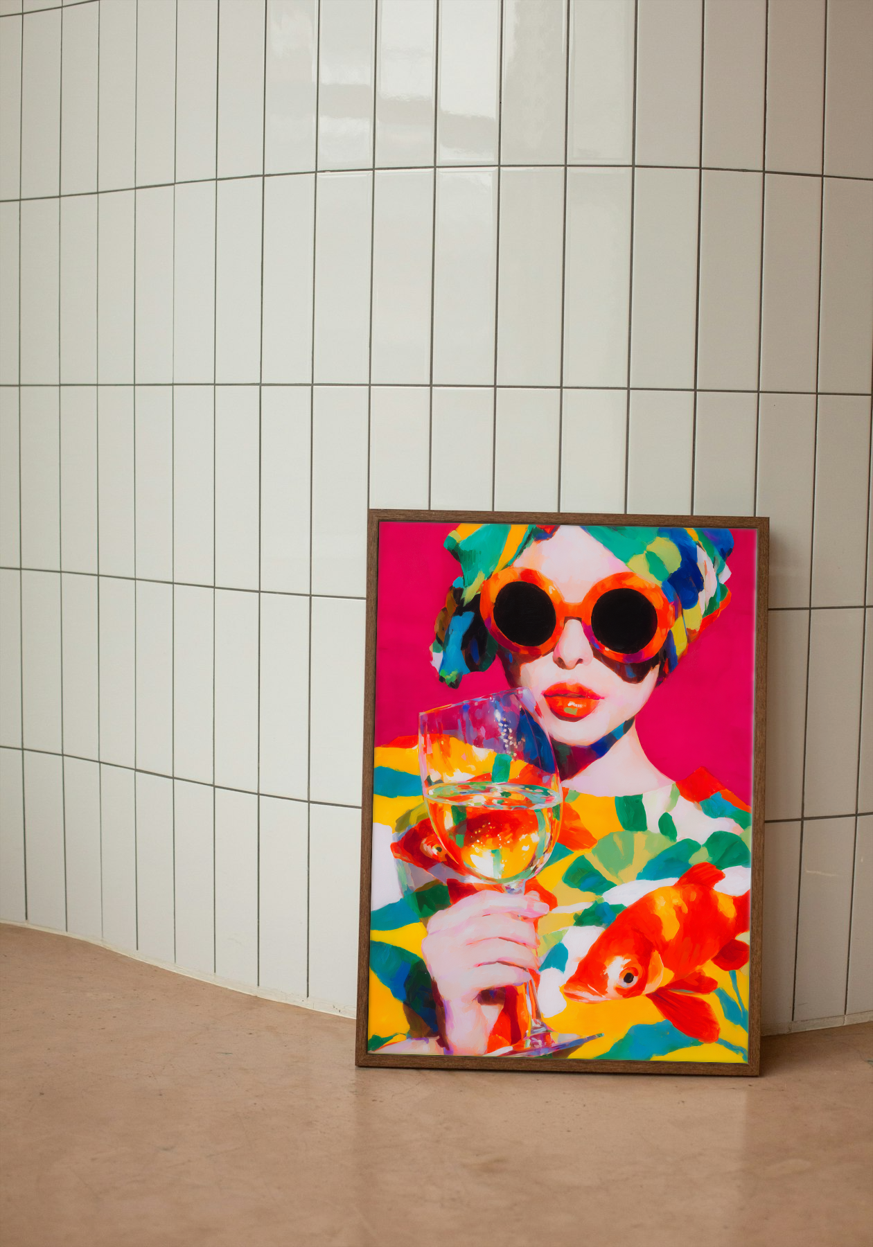 Vibrant Reflection - Colorful Modern Art Poster