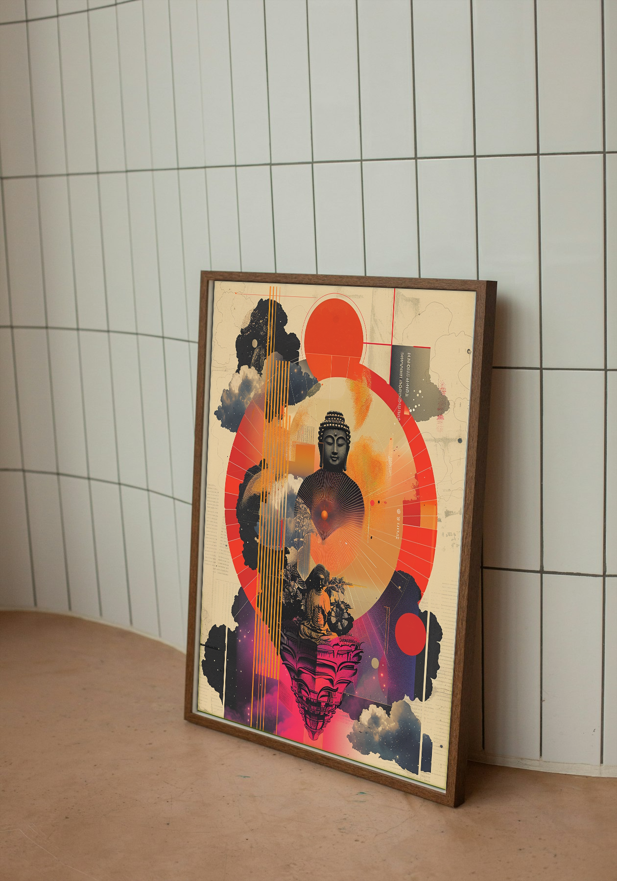Celestial Buddha Harmony - Modern Spiritual Art Poster