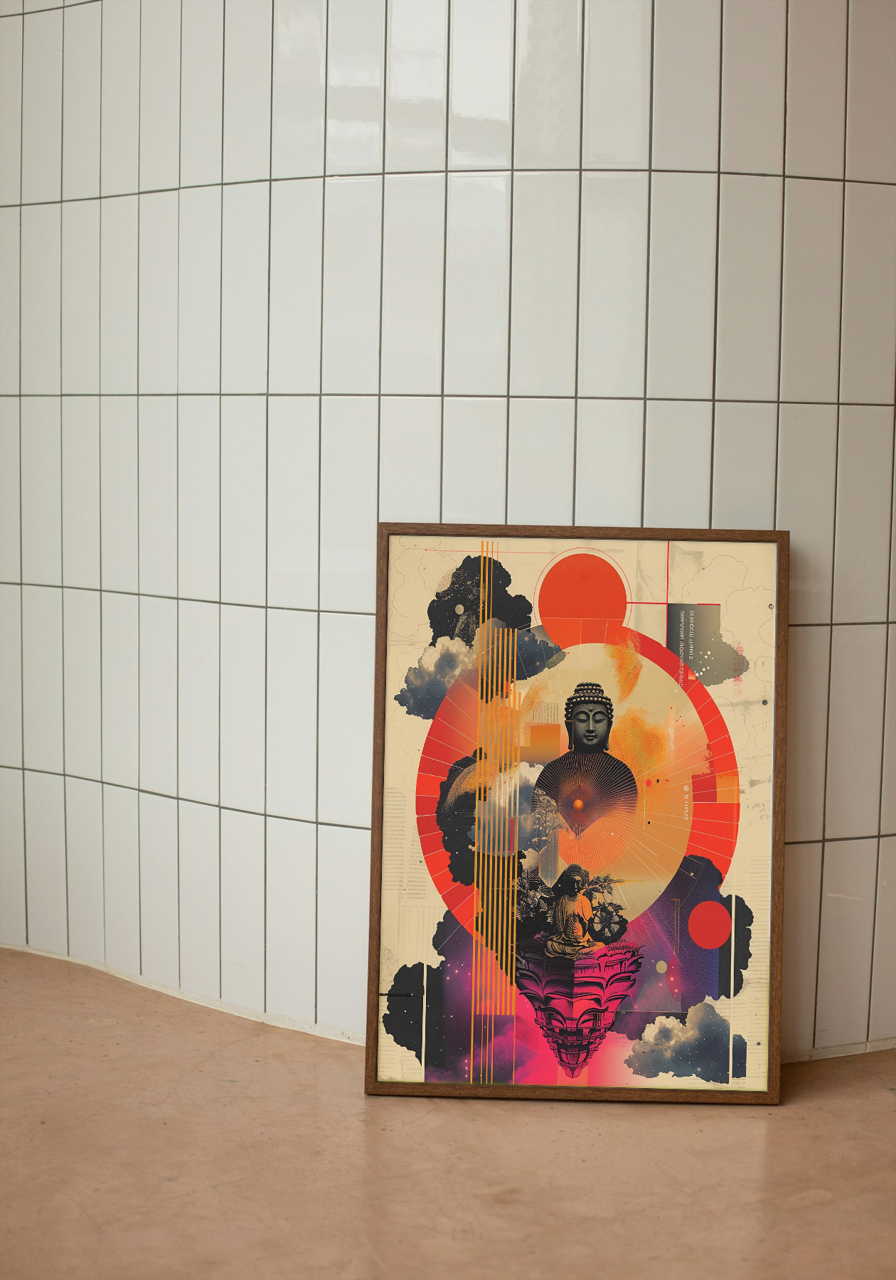 Celestial Buddha Harmony - Modern Spiritual Art Poster