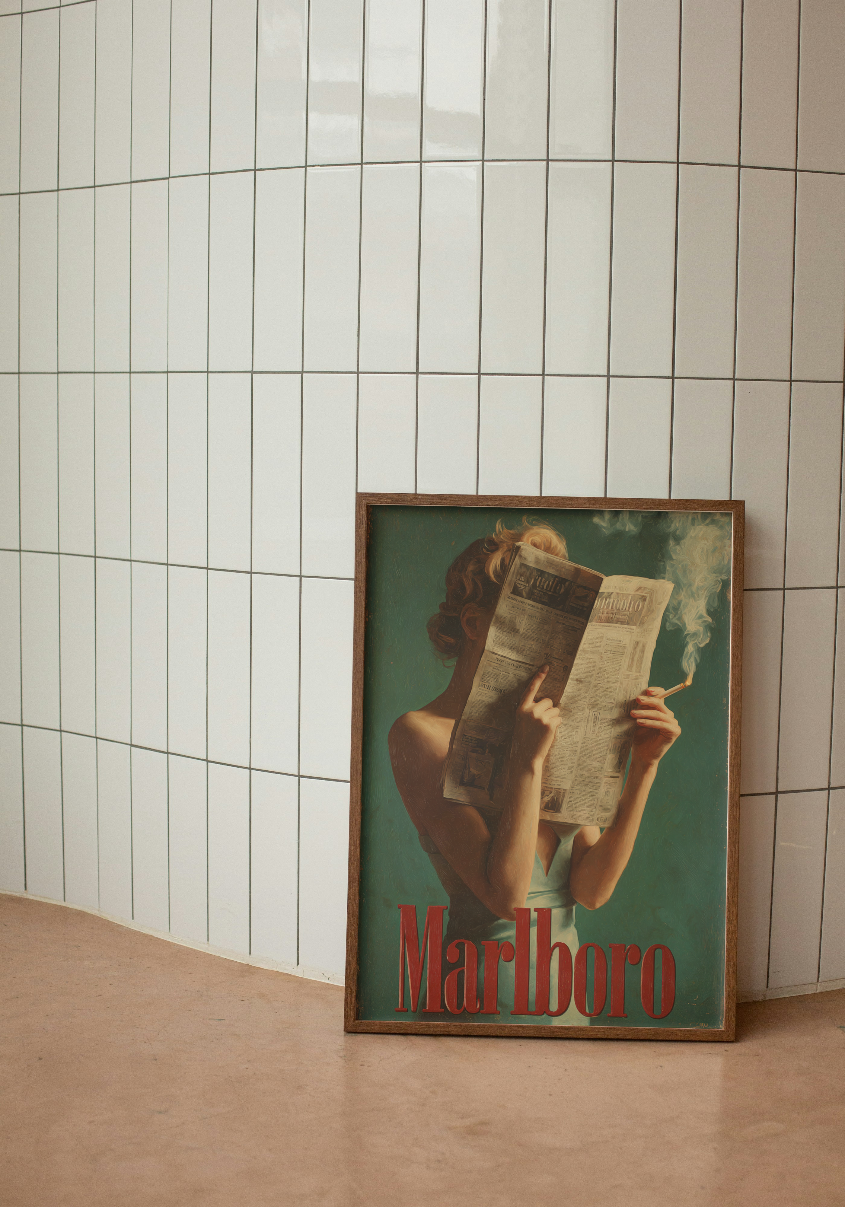 Marlboro Muse – Retro Smoking Pop Art Poster